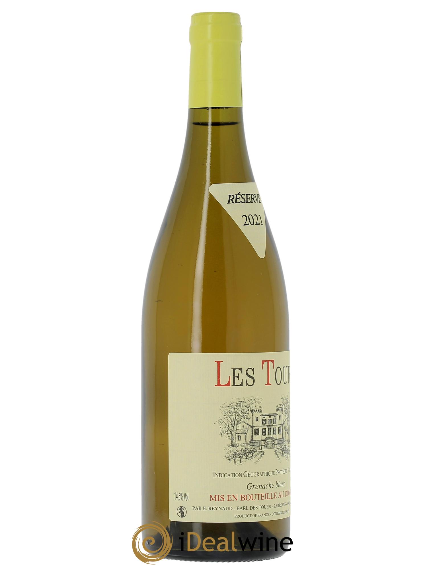 IGP Vaucluse (Vin de Pays de Vaucluse) Les Tours Grenache Blanc Emmanuel Reynaud  2021 - Lot of 1 bottle - 2
