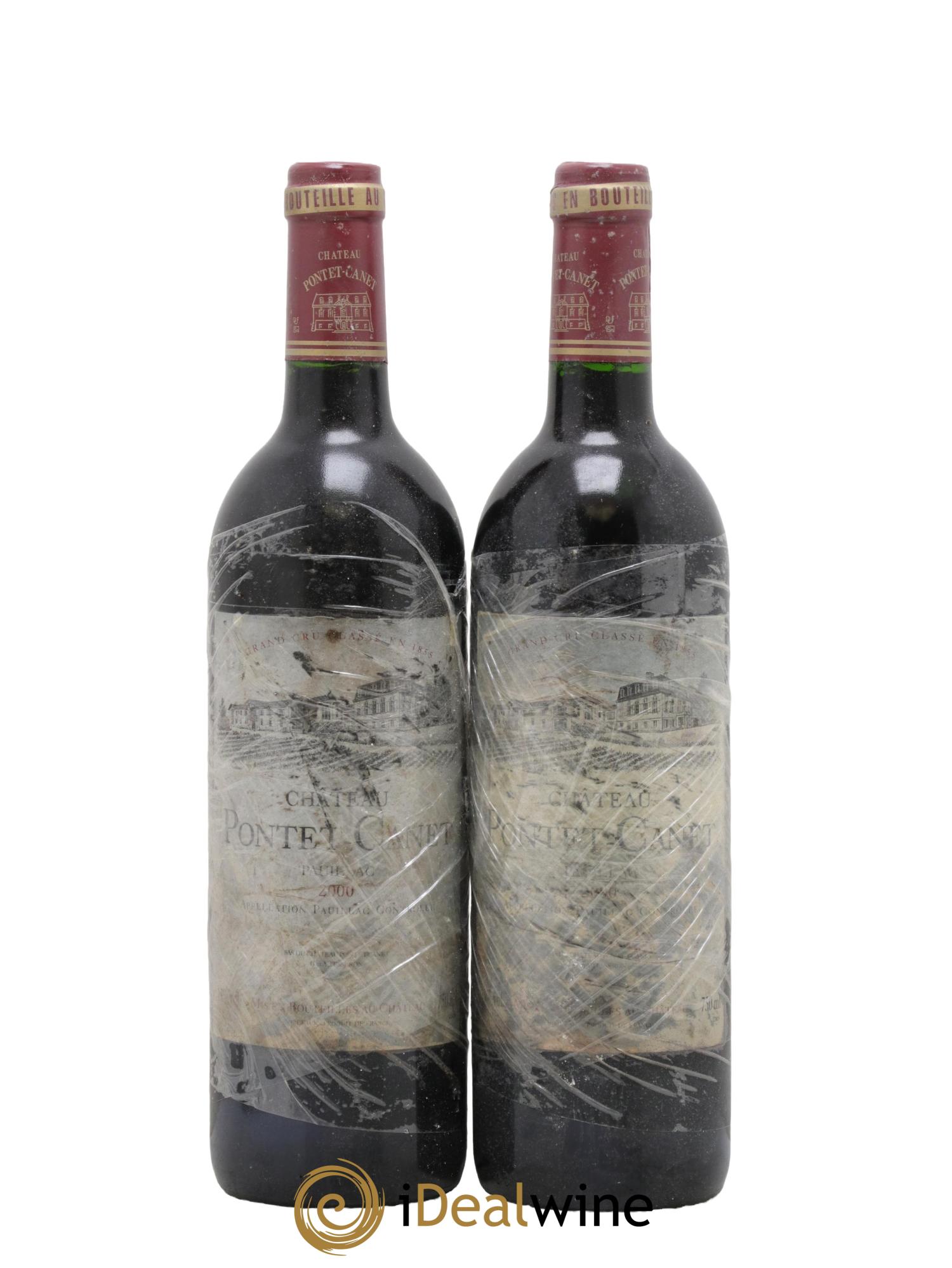 Château Pontet Canet 5ème Grand Cru Classé 2000 - Posten von 2 Flaschen - 0