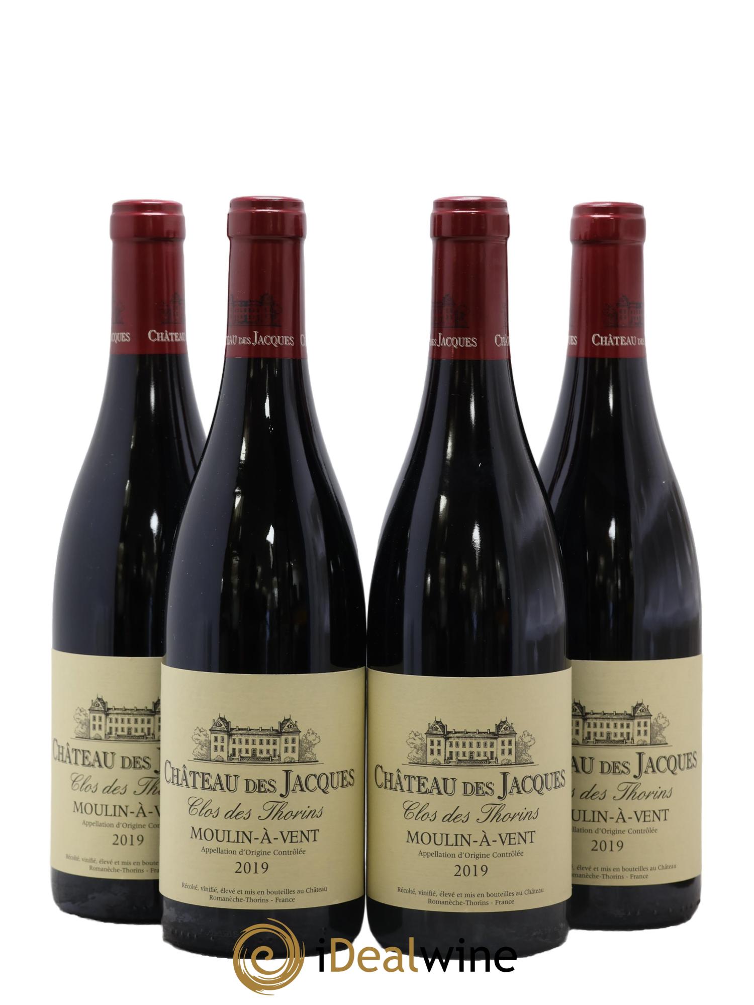 Moulin-à-Vent Clos des Thorins Château des Jacques 2019 - Lot de 4 bouteilles - 0