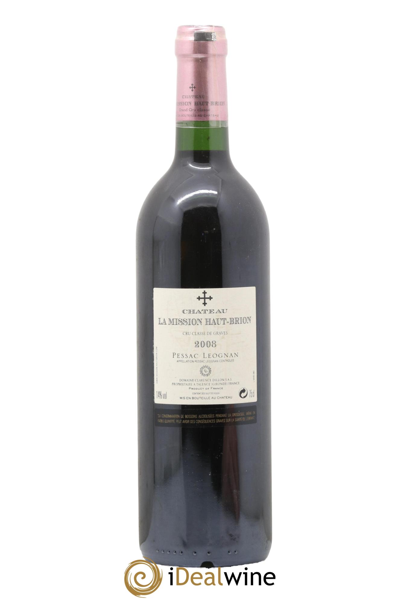 Château la Mission Haut-Brion Cru Classé de Graves 2008 - Lot de 1 bouteille - 1
