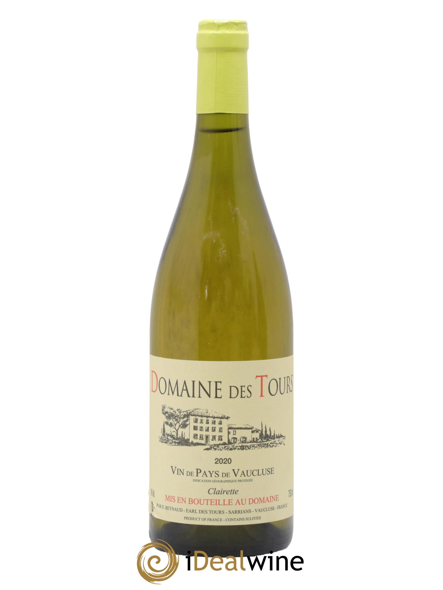 Vaucluse (Vin de Pays de Vaucluse) Domaine des Tours Clairette Emmanuel Reynaud 2020 - Lot de 1 bouteille - 0
