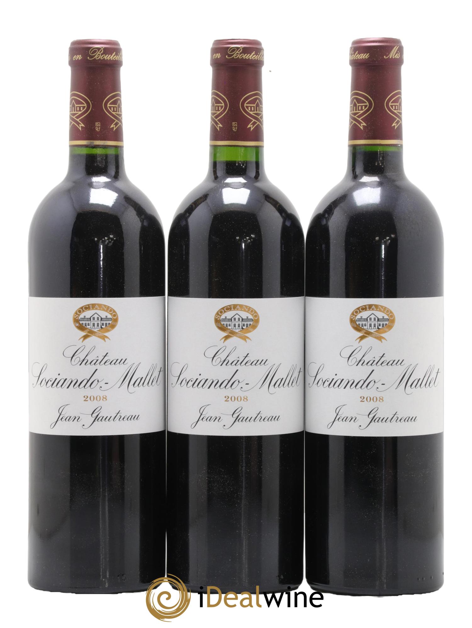 Château Sociando Mallet 2008 - Posten von 12 Flaschen - 1