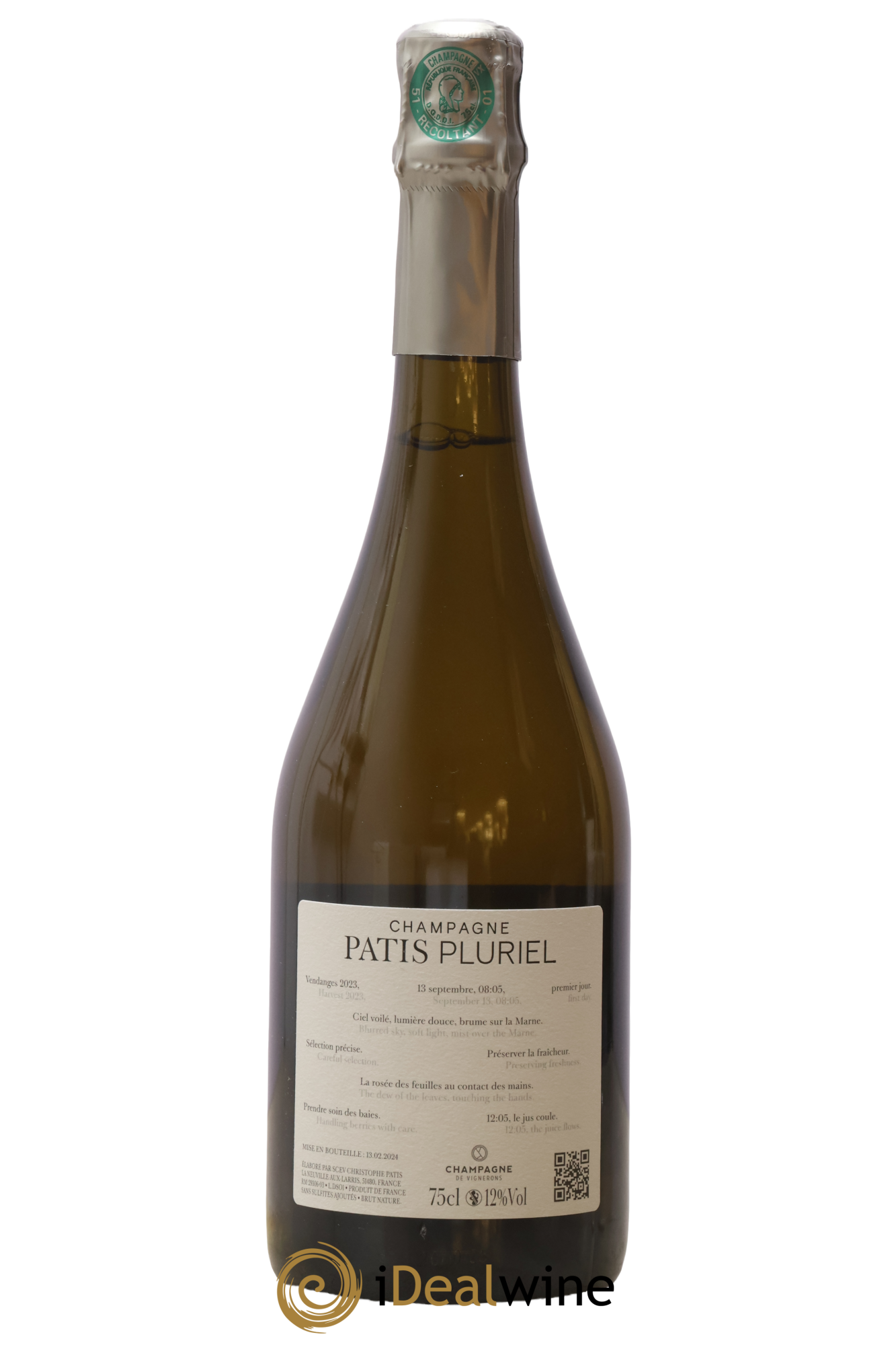 Champagne Pastis Pluriel Corps Simple Christophe Patis 2023 - Lotto di 1 bottiglia - 1