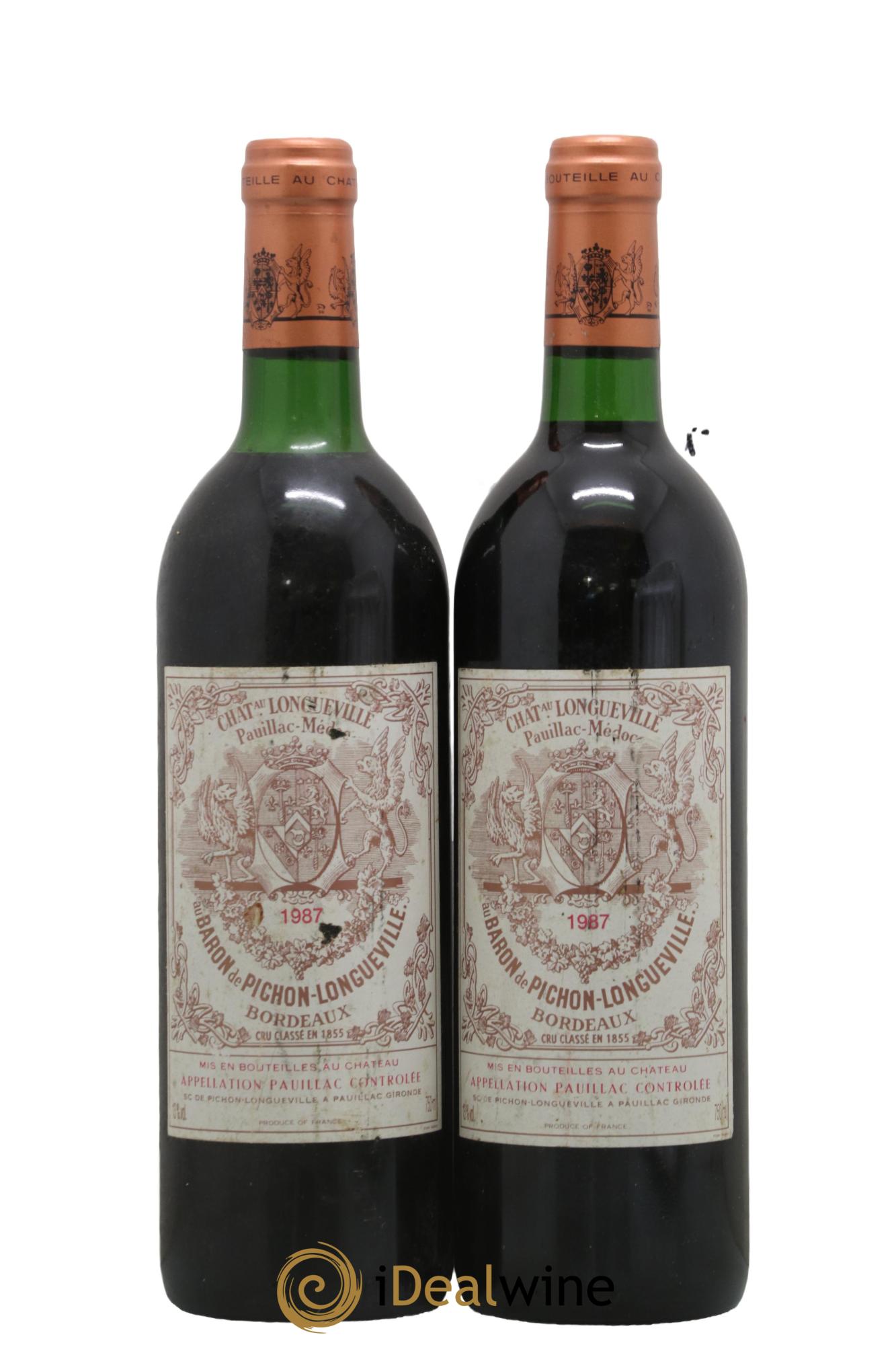Pichon Longueville Baron 2ème Grand Cru Classé 1987 - Posten von 2 Flaschen - 0