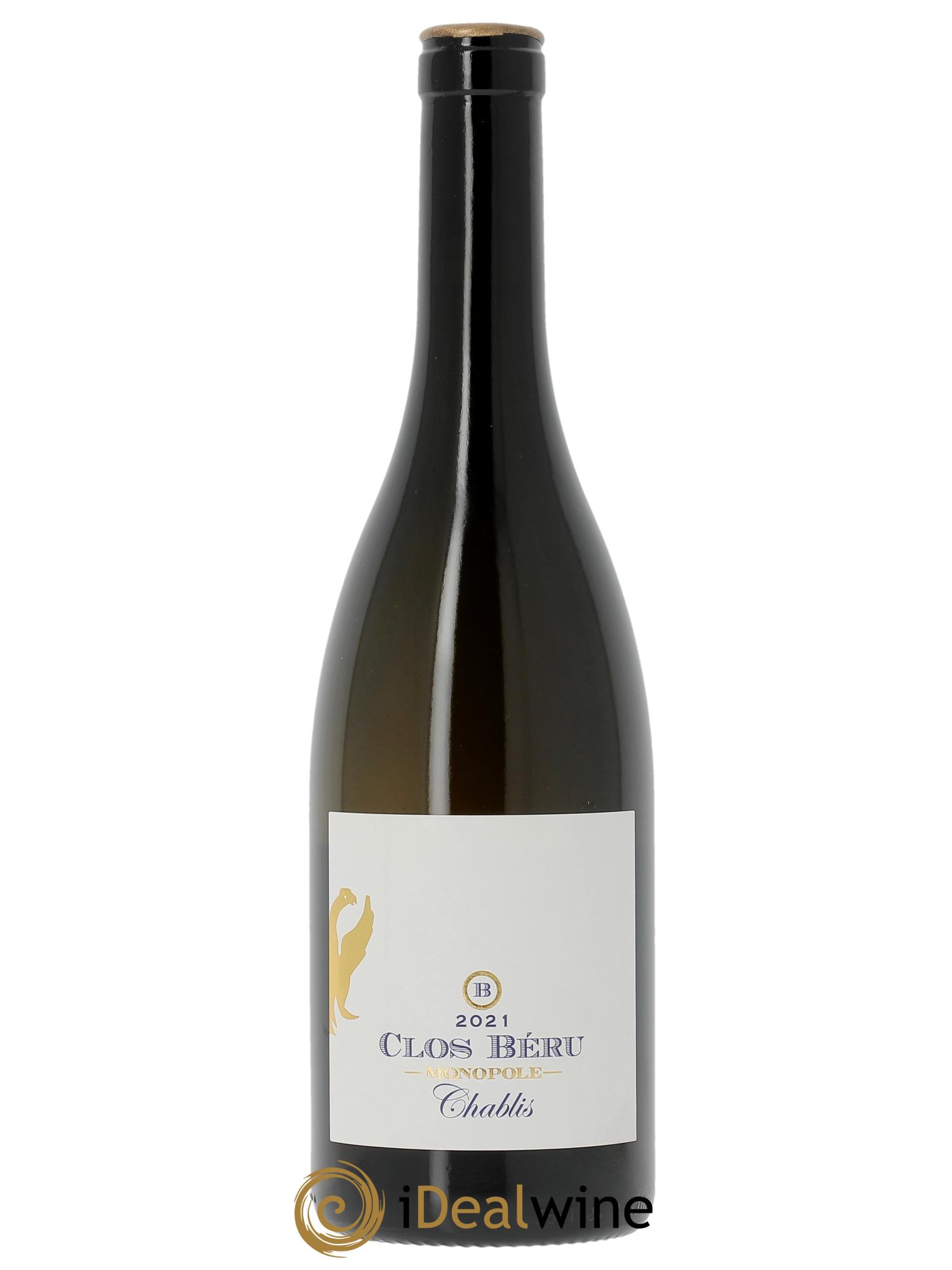 Chablis Clos Béru Monopole Château de Béru  2021 - Posten von 1 Flasche - 0