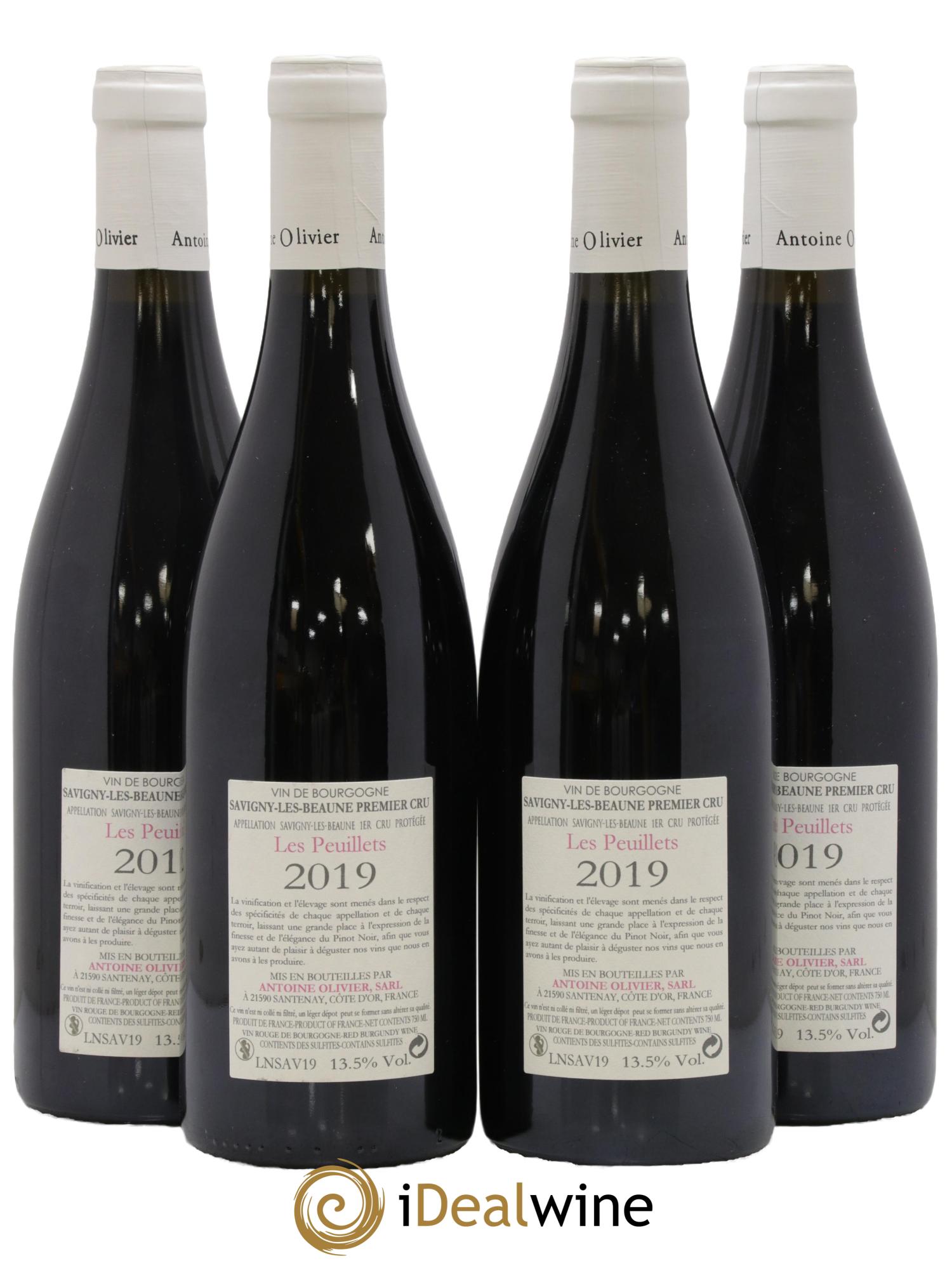 Savigny-lès-Beaune 1er Cru Les Peuillets Olivier Antoine 2019 - Lot de 4 bouteilles - 1