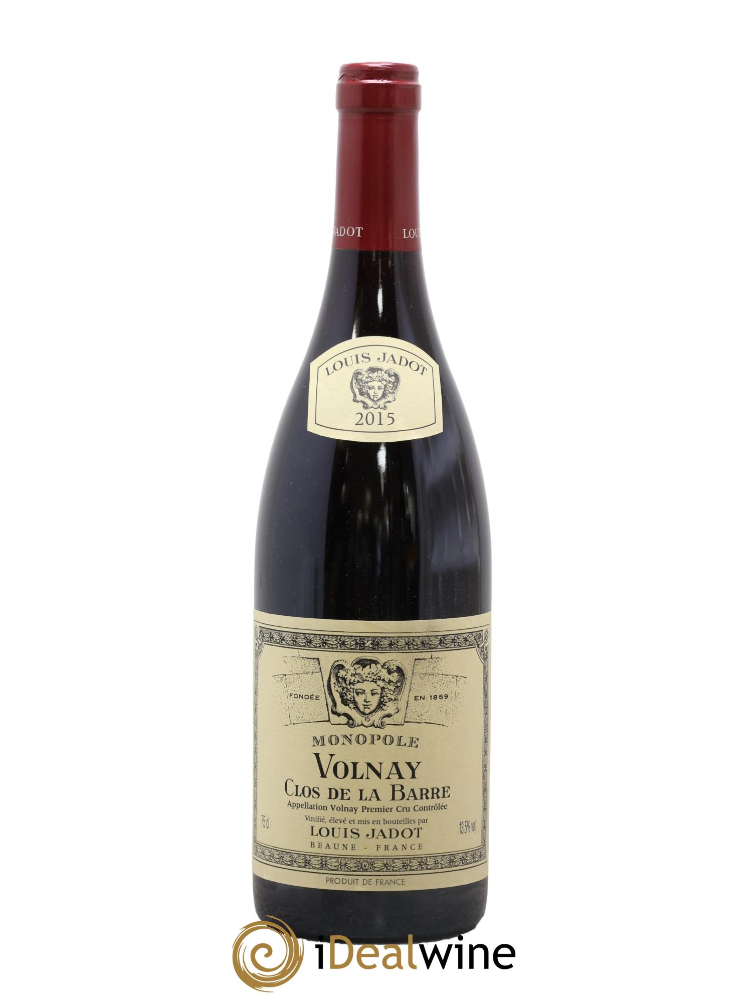 Volnay 1er Cru Clos de la Barre Monopole Maison Louis Jadot 2015 - Lot de 1 bouteille - 0