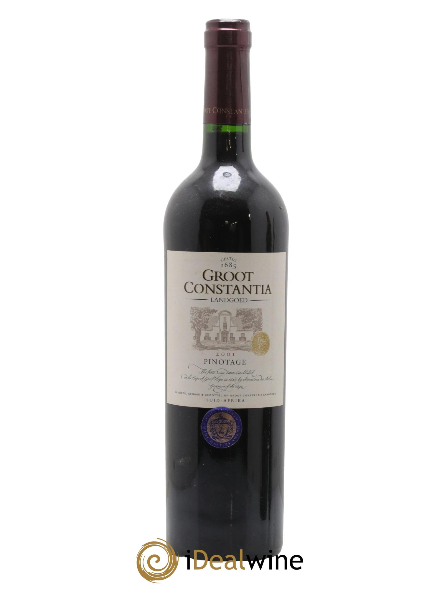 Afrique du Sud Pinotage Groot Constantia 2001 - Lot de 1 bouteille - 0