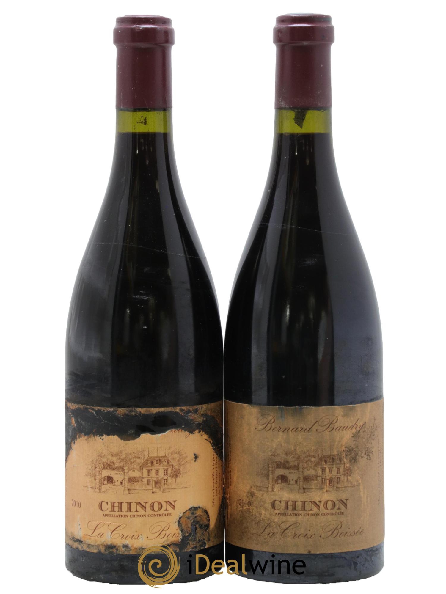 Chinon La Croix Boissée Bernard Baudry 2010 - Lot de 2 bouteilles - 0