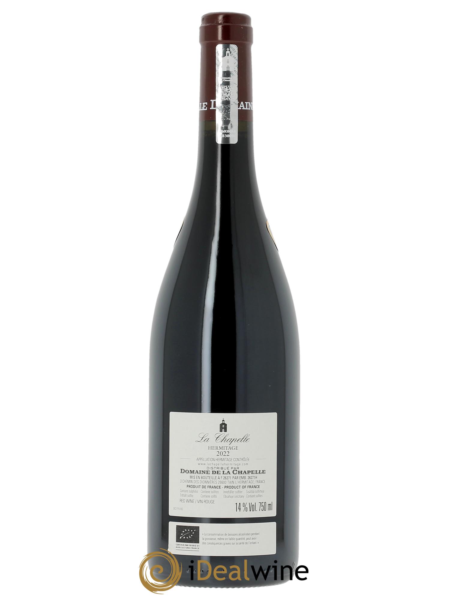 Hermitage La Chapelle Paul Jaboulet Ainé (CBO à partir de 3 bts) 2022 - Lot de 1 bouteille - 1