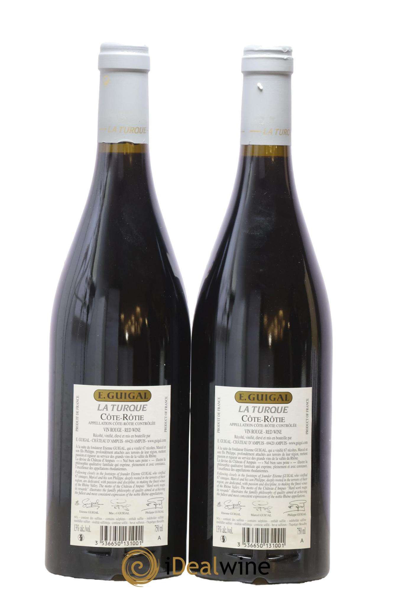Côte-Rôtie La Turque Guigal 2011 - Lot of 2 bottles - 1