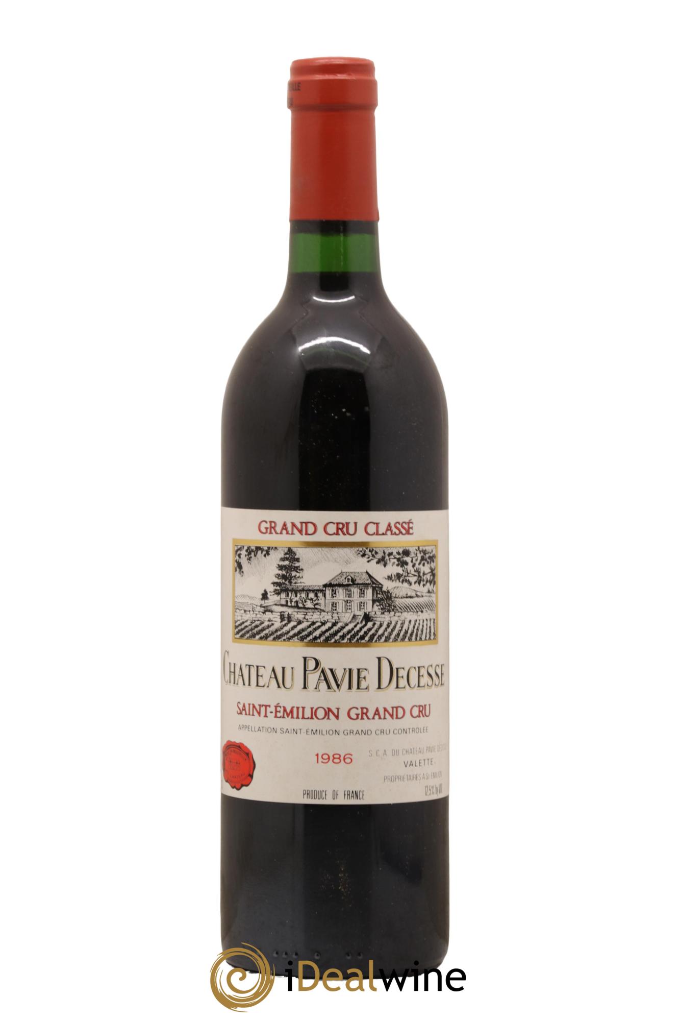 Château Pavie Decesse Grand Cru Classé 1986 - Lot de 1 bouteille - 0