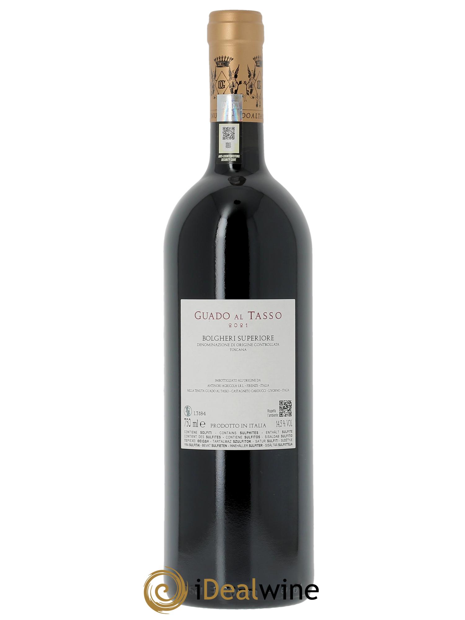 Bolgheri Superiore DOC Guado al Tasso Tenuta Guado al Tasso - Marchesi Antinori 2021 - Lotto di 1 bottiglia - 1