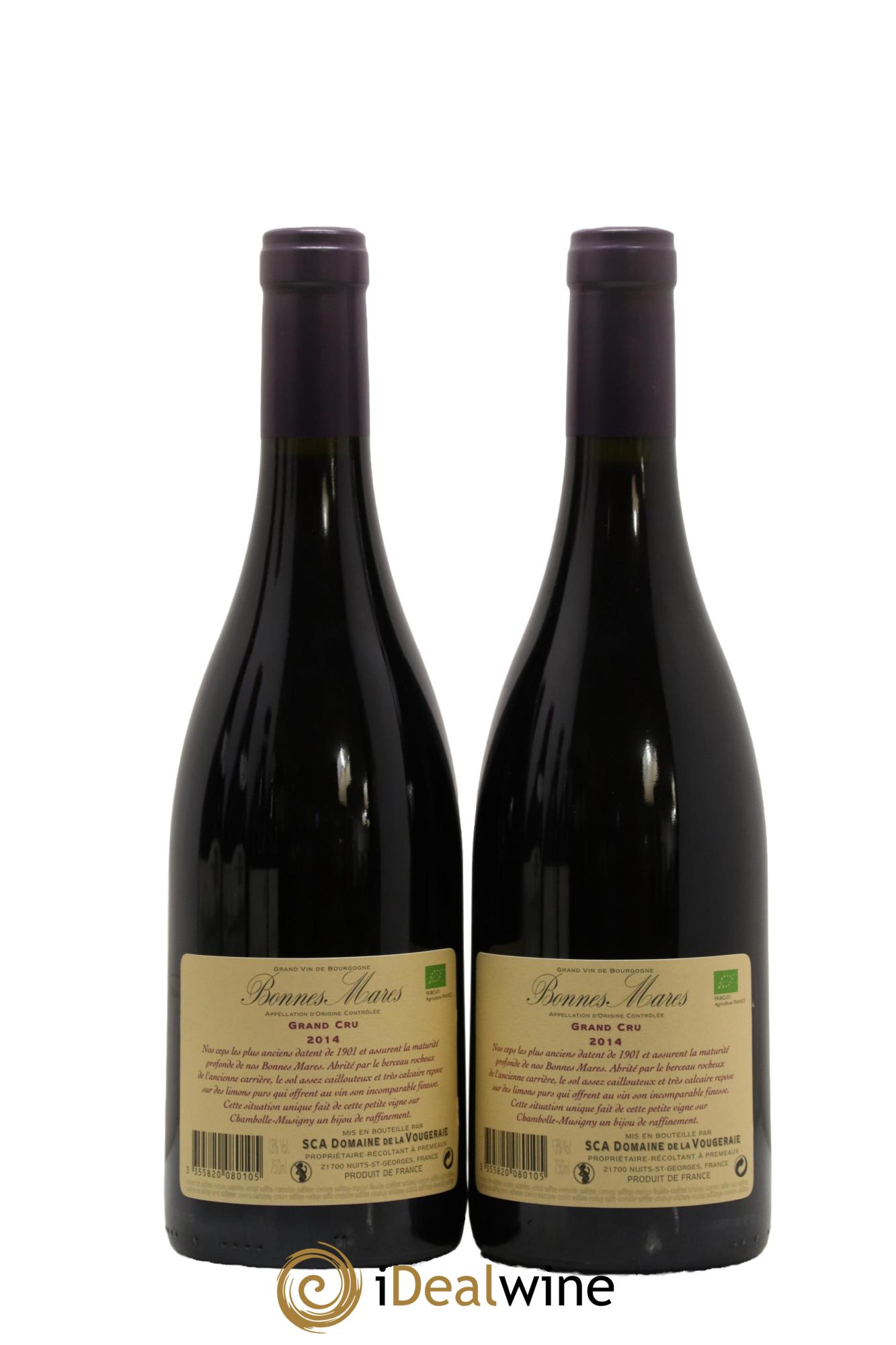 Bonnes-Mares Grand Cru La Vougeraie  2014 - Lotto di 2 bottiglie - 1