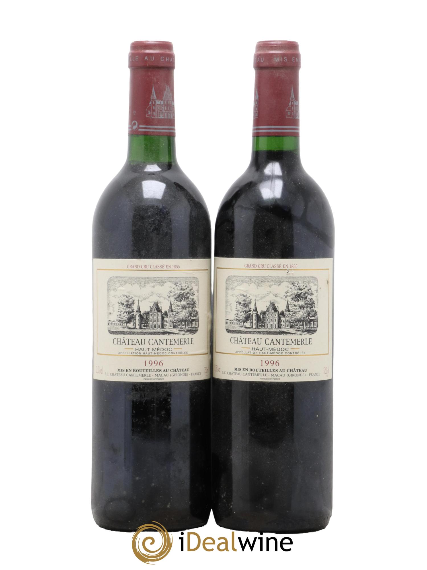 Château Cantemerle 5ème Grand Cru Classé 1996 - Lot de 2 bouteilles - 0