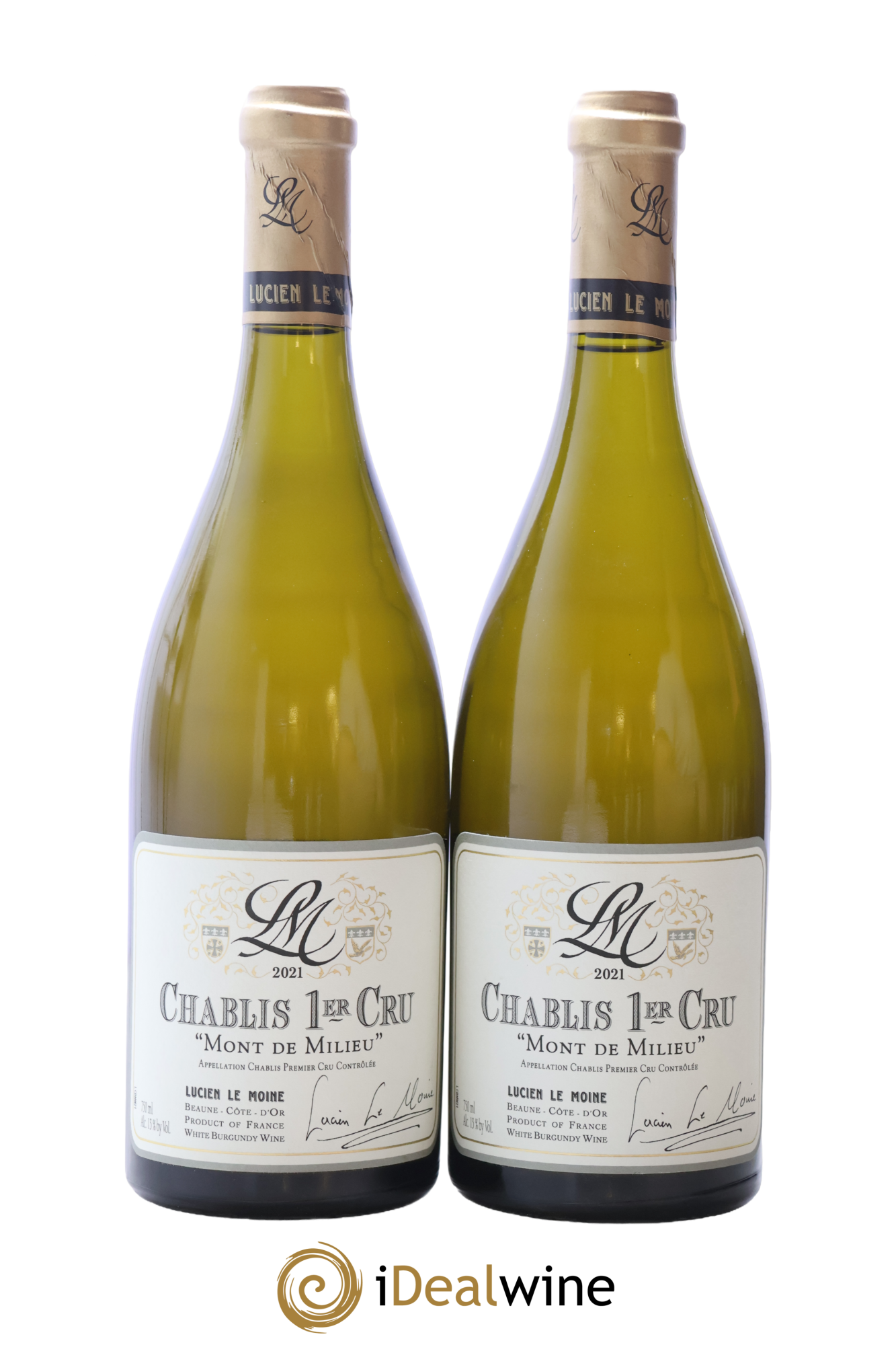 Chablis 1er Cru Mont du Milieu Lucien Le Moine 2021 - Lot de 2 bouteilles - 0