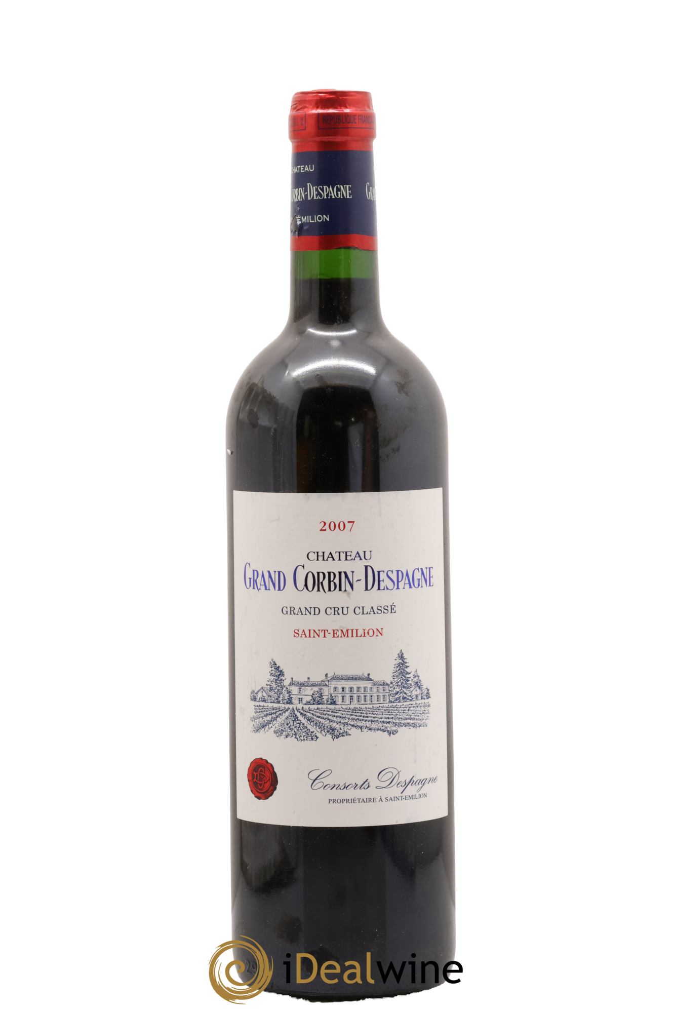 Château Grand Corbin Despagne Grand Cru Classé 2007 - Lot de 1 bouteille - 0