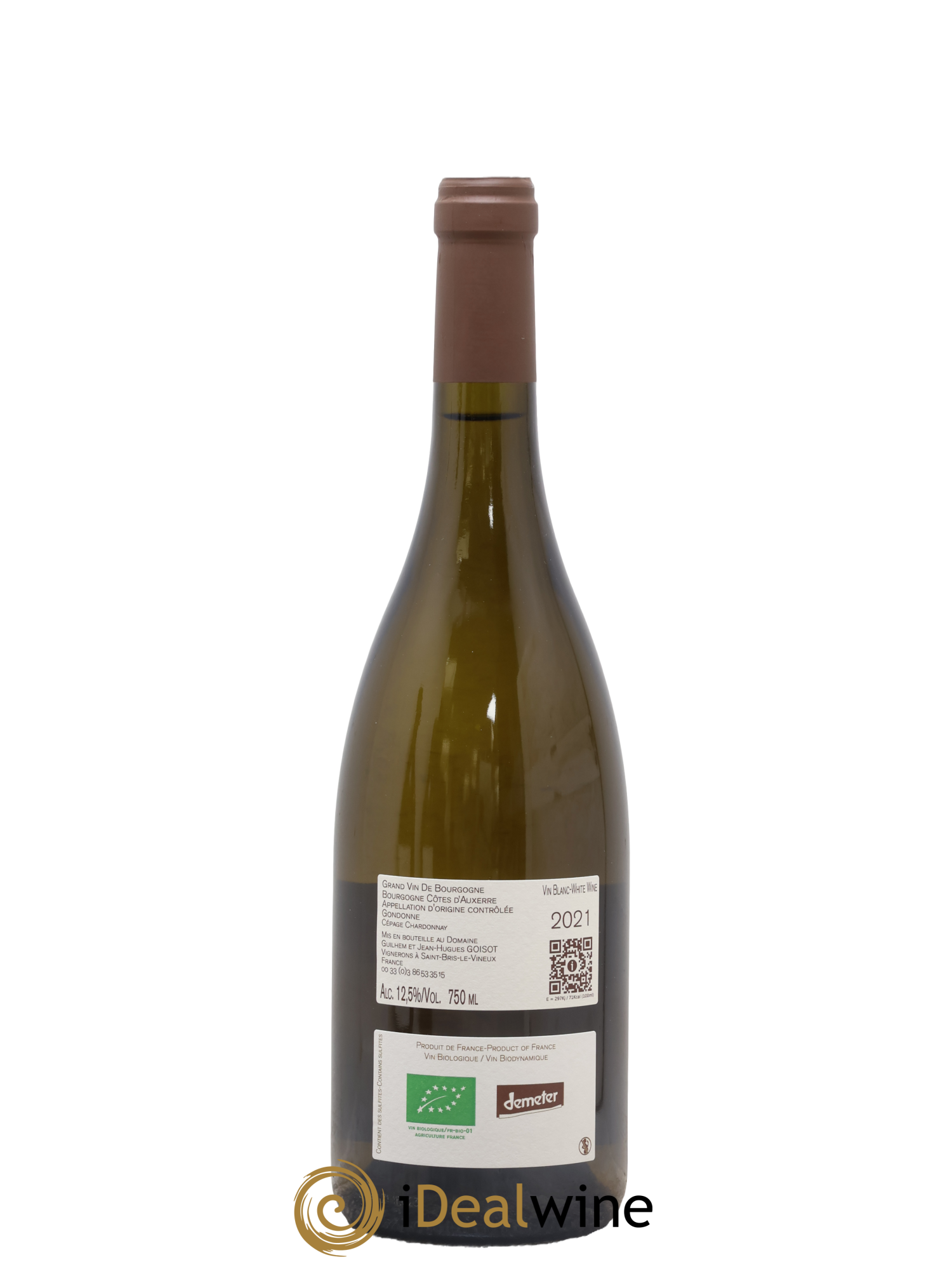 Bourgogne Côtes d'Auxerre Gondonne Goisot 2021 - Lot de 1 bouteille - 1