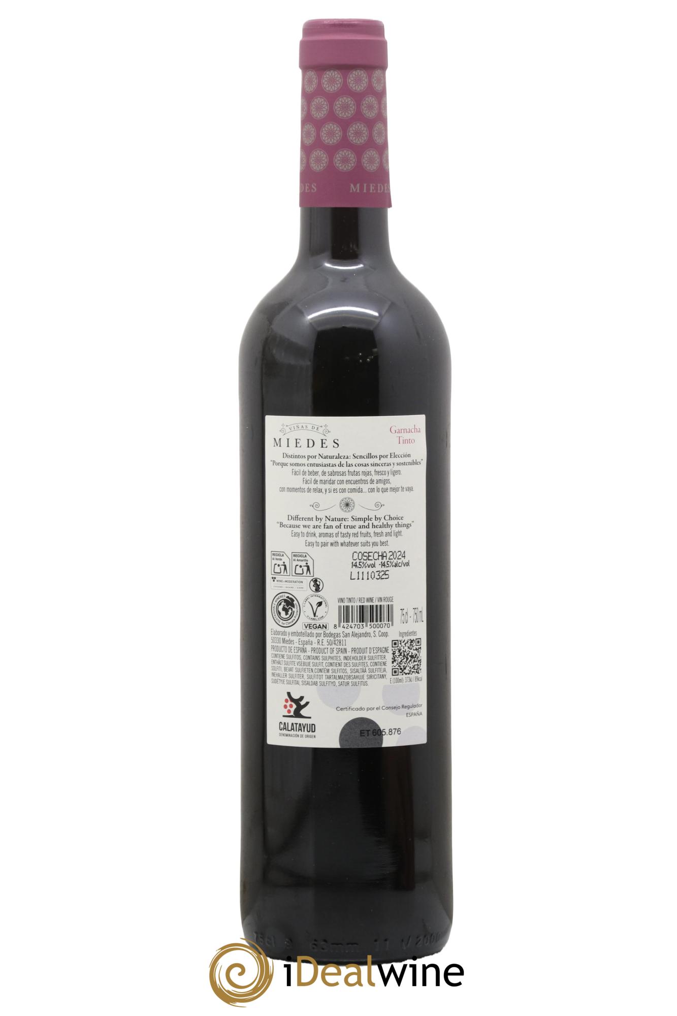 Espagne Bodegas Catalayud Vinas de Miedes San Alejandro 2024 - Lot de 1 bouteille - 1
