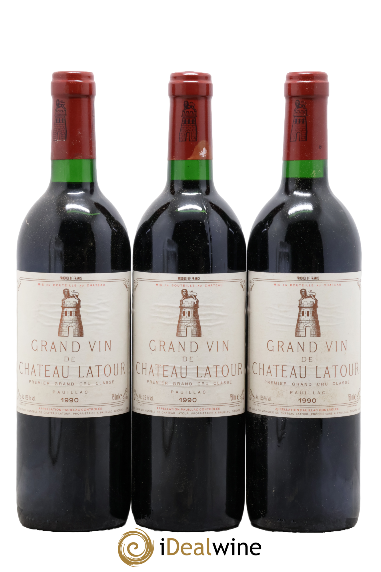 Château Latour 1er Grand Cru Classé 1990 - Lotto di 3 bottiglie - 0