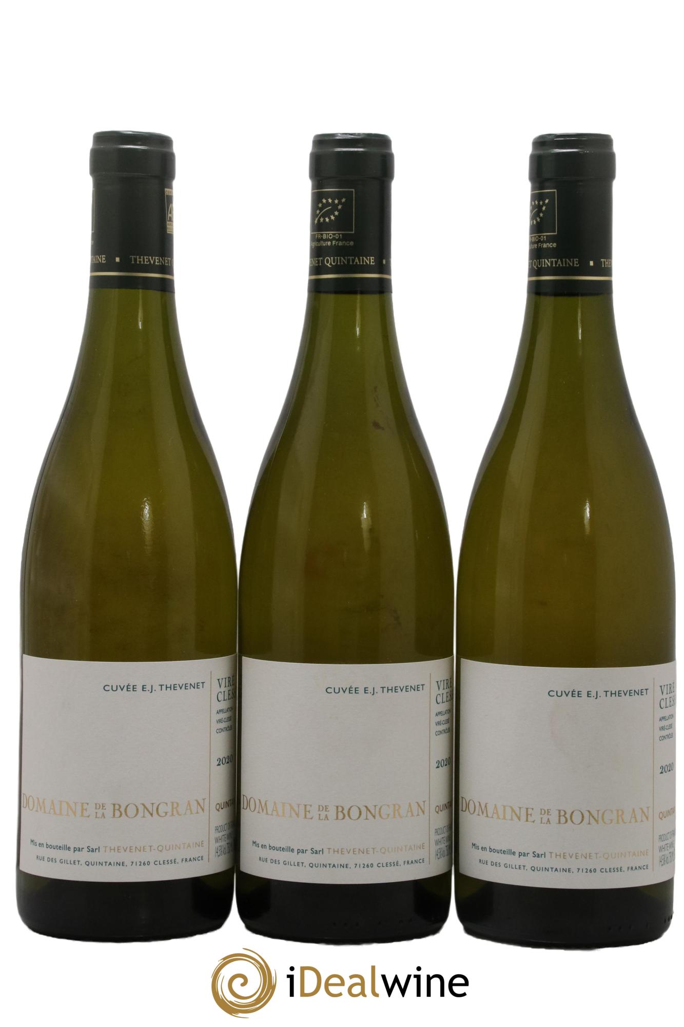Viré-Clessé Cuvée E.J. Thevenet Domaine de la Bongran (J.Thevenet) 2020 - Lot de 3 bouteilles - 0