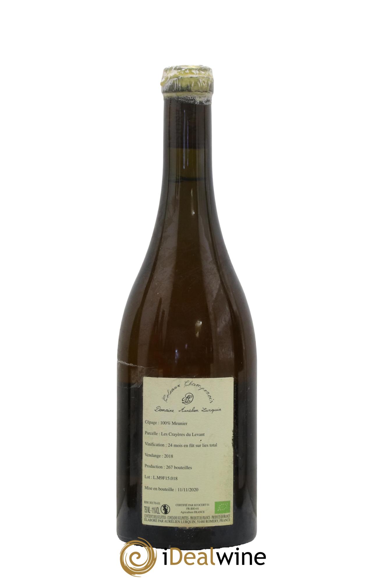 Blancs et Noirs Les Crayères du Levant Aurélien Lurquin 2018 - Lot de 1 bouteille - 1