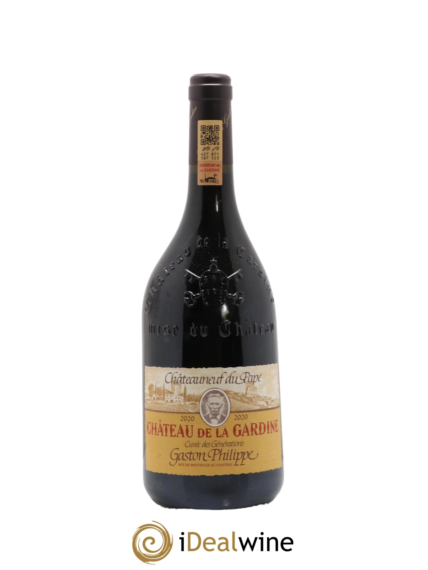 Châteauneuf-du-Pape Cuvee des Generations Gaston Philippe Chateau de la Gardine 2020 - Lot of 1 bottle - 0