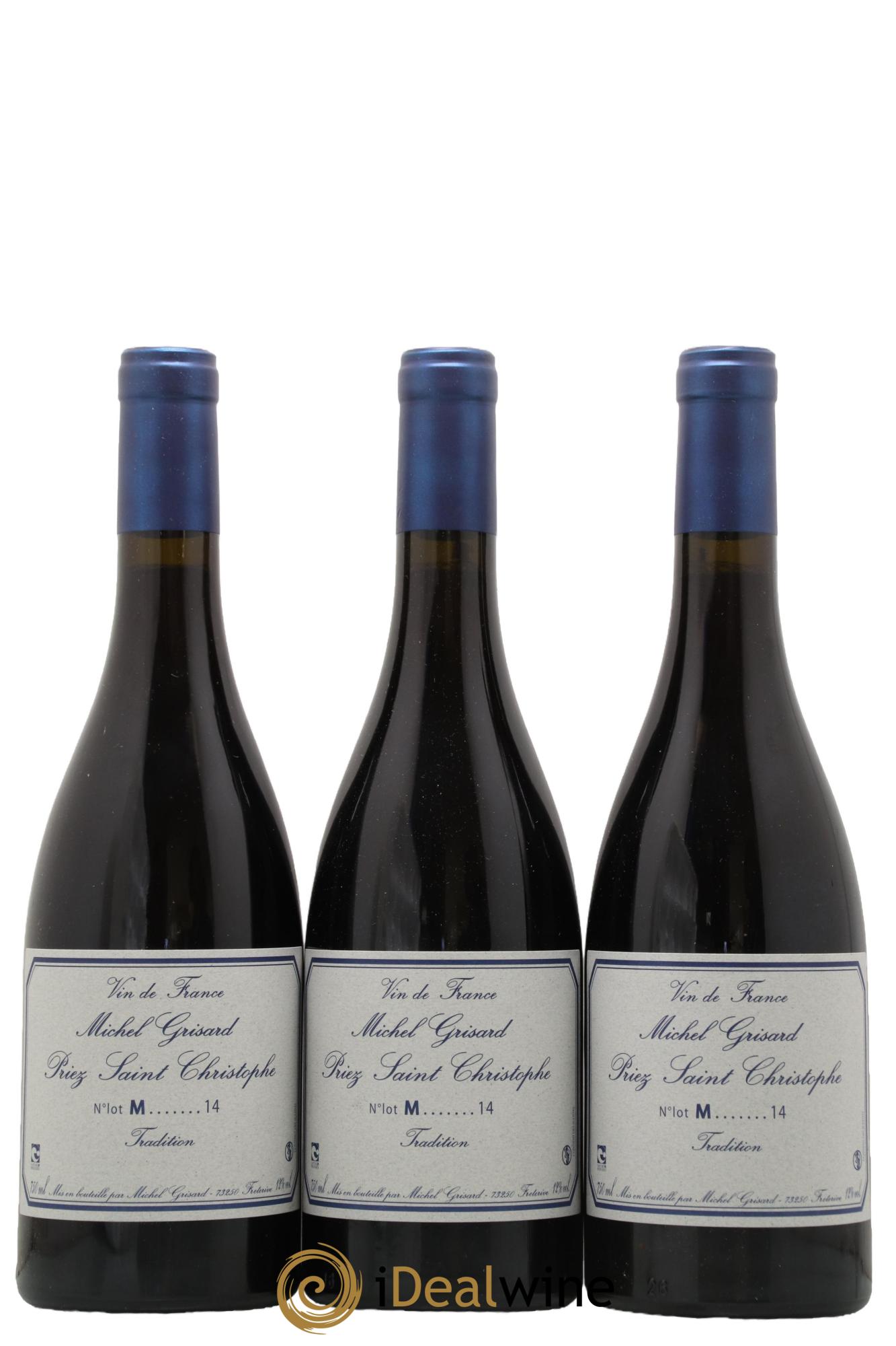 Vin de France Priez Saint Christophe Michel Grisard 2014 - Lot de 3 bouteilles - 0