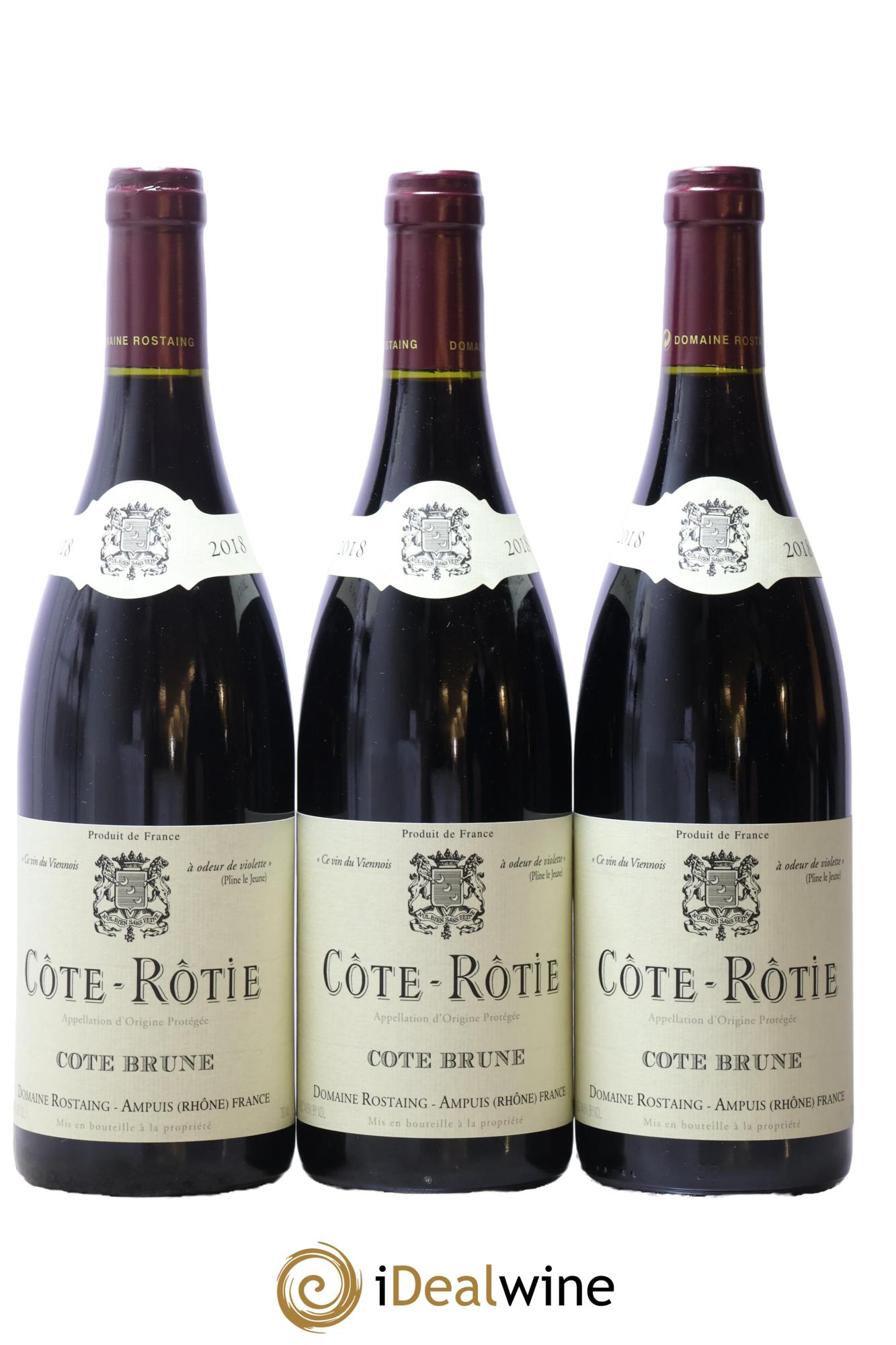 Côte-Rôtie Côte Brune René Rostaing 2018 - Lot de 3 bouteilles - 0