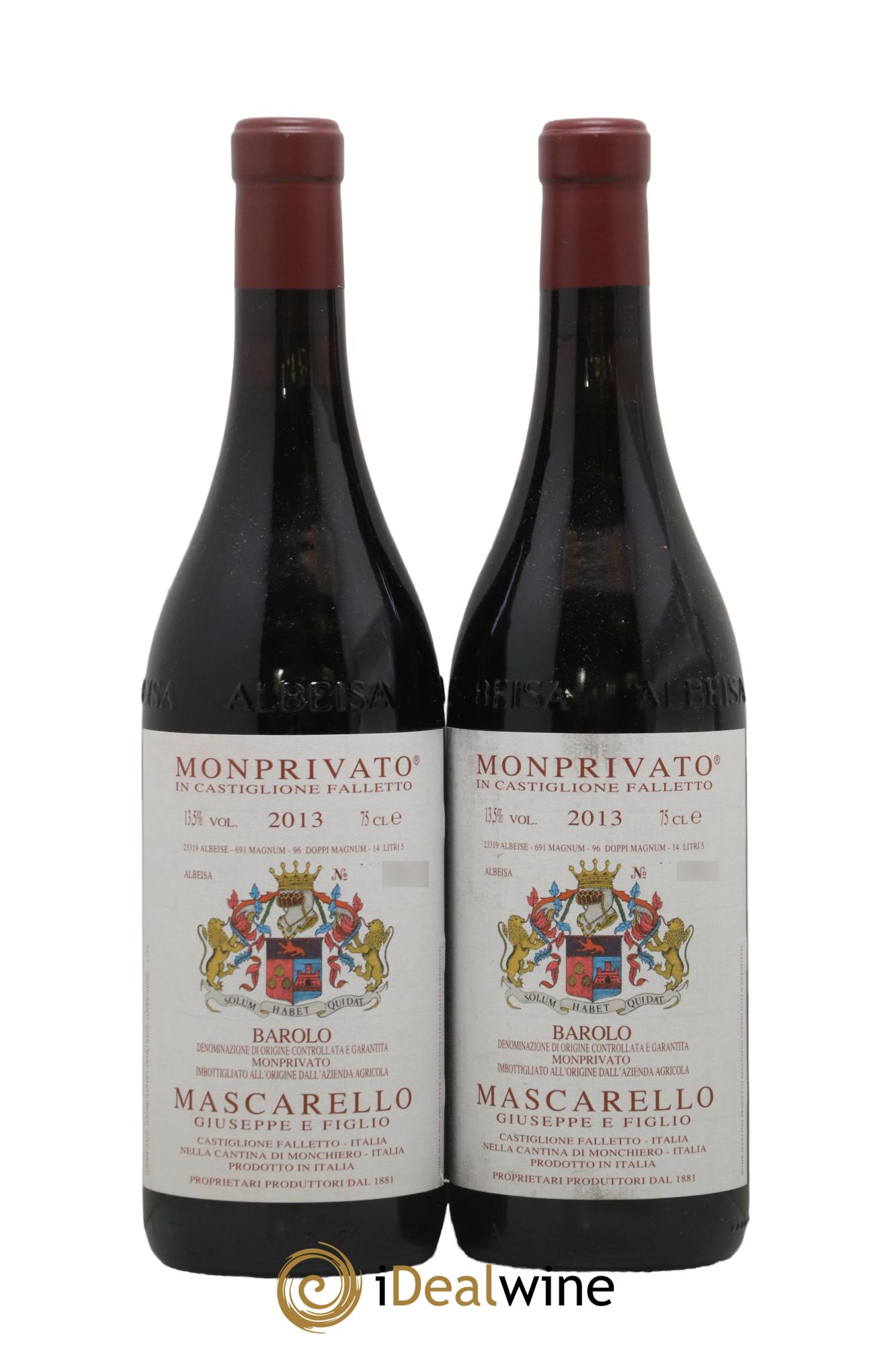 Barolo DOCG Monprivato Giuseppe Mascarello 2013 - Lot de 2 bouteilles - 0