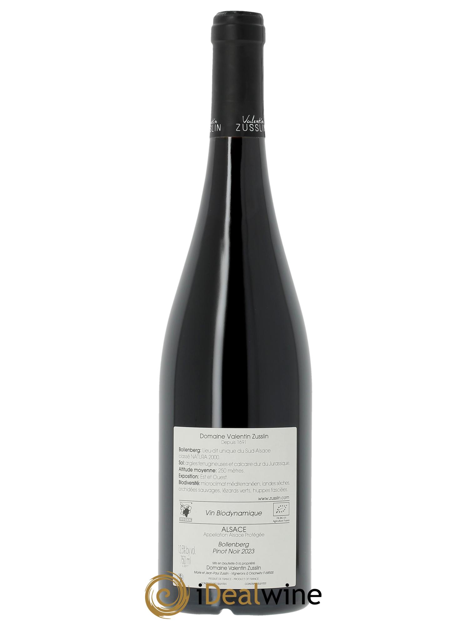 Alsace Pinot Noir Bollenberg Valentin Zusslin (Domaine)  2023 - Lot of 1 bottle - 1