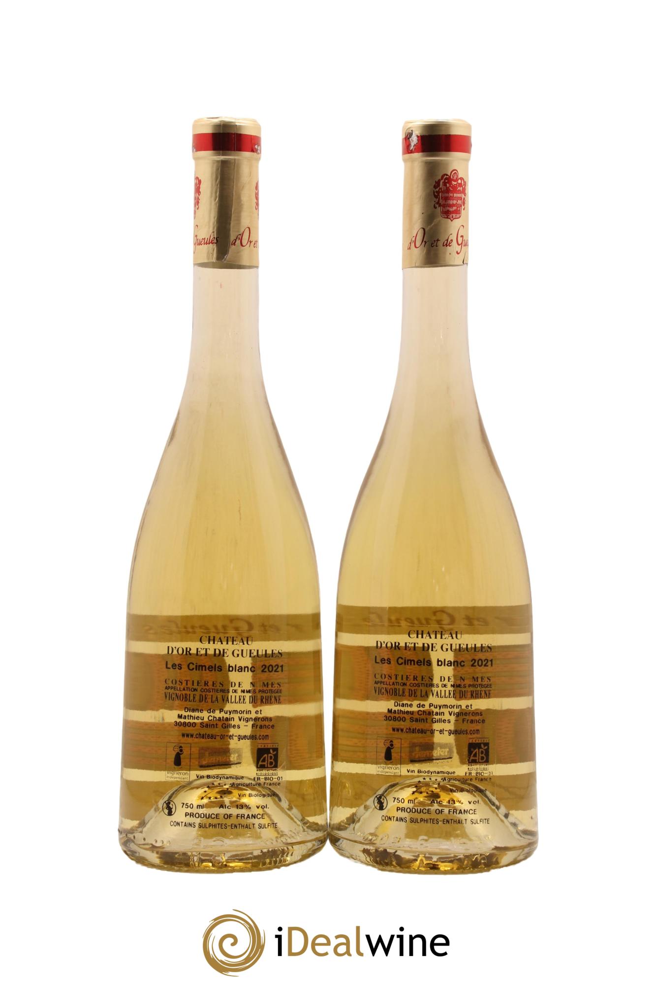 Costières de Nîmes Les Cimels Chateau d Or et de Gueules 2021 - Lot de 2 bouteilles - 1