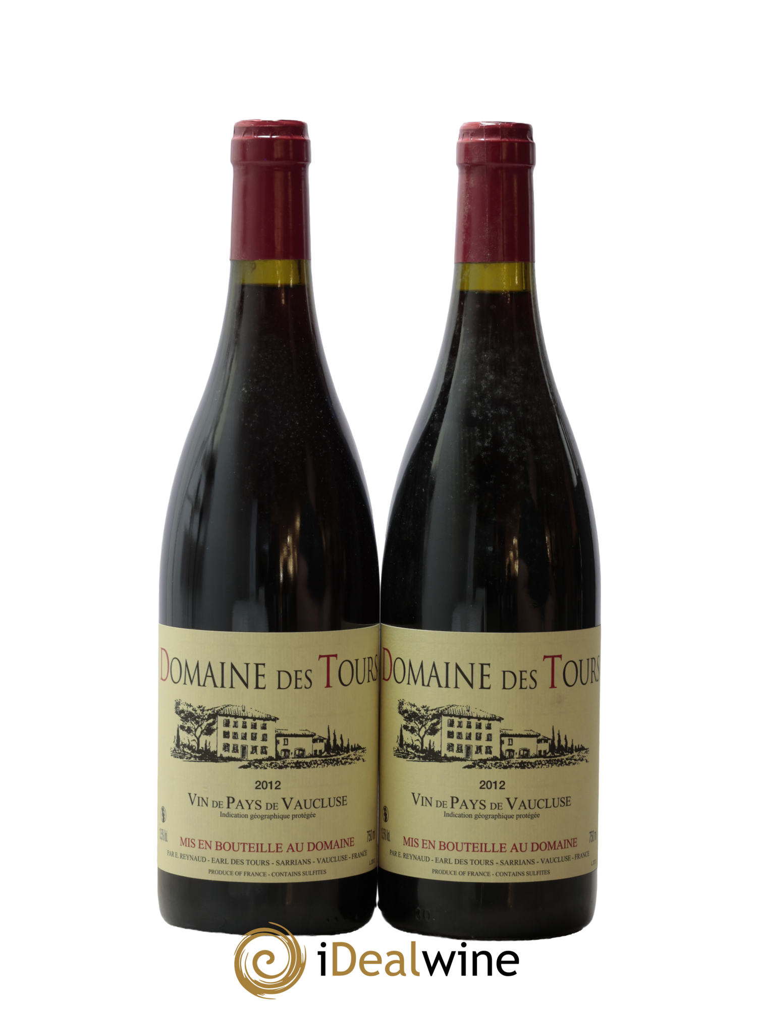 Vaucluse (Vin de Pays de Vaucluse) Domaine des Tours Emmanuel Reynaud 2012 - Lot de 2 bouteilles - 0