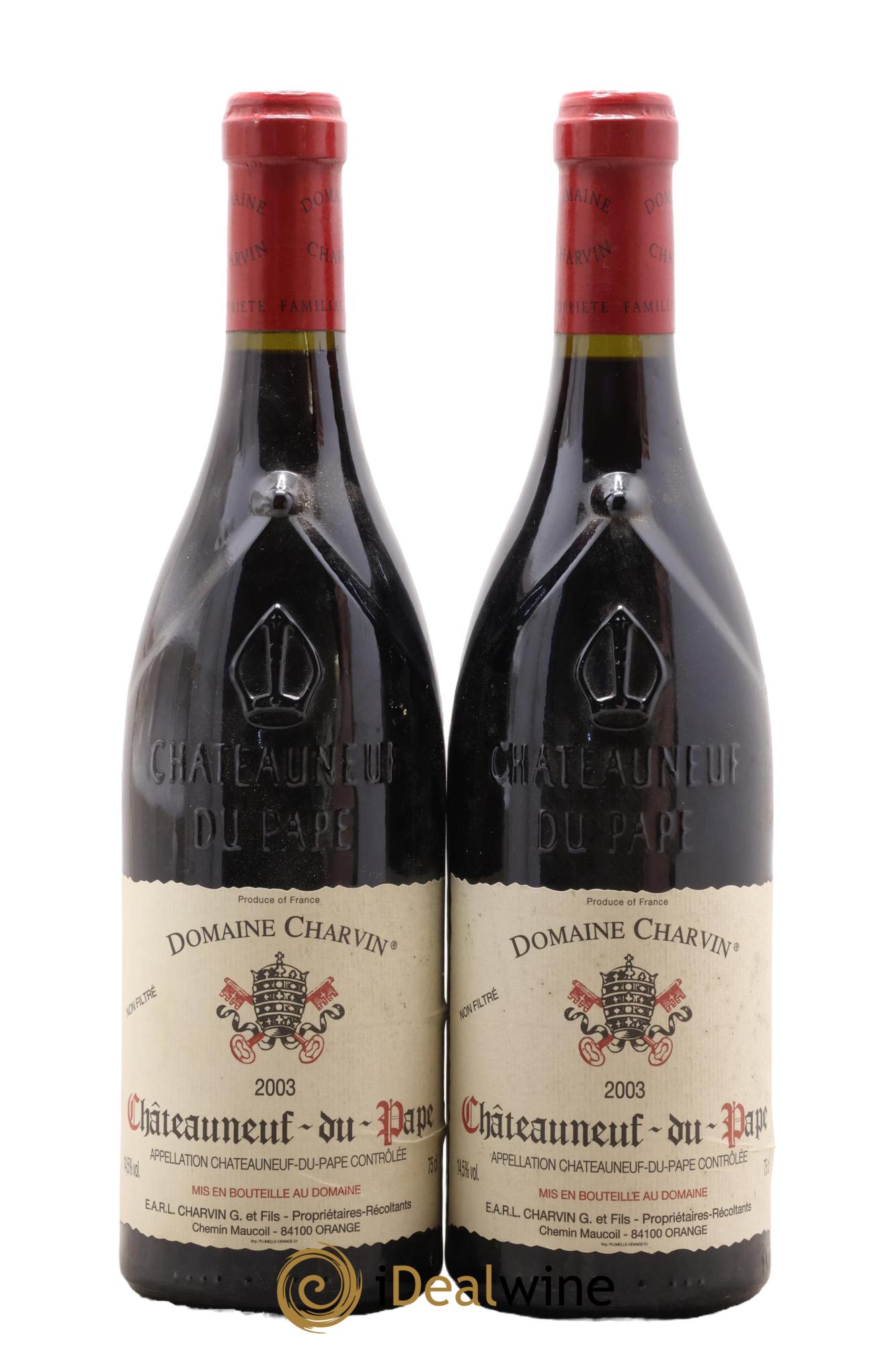 Châteauneuf-du-Pape Charvin (Domaine) 2003 - Lot de 2 bouteilles - 0