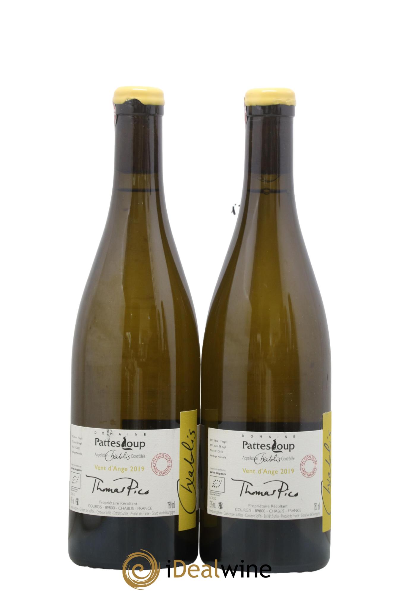 Chablis Vent d'Ange Pattes Loup (Domaine) 2019 - Lotto di 2 bottiglie - 1