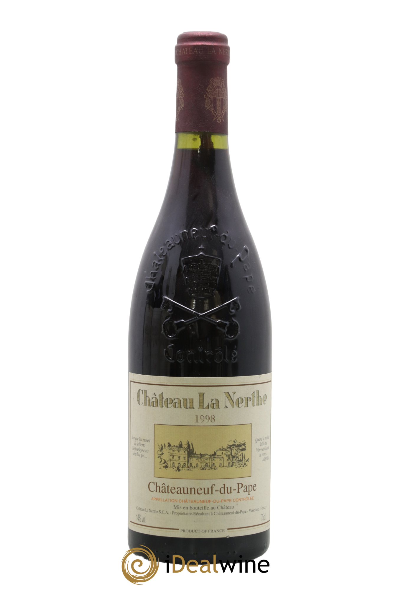Châteauneuf-du-Pape Château la Nerthe Famille Richard 1998 - Lot de 1 bouteille - 0