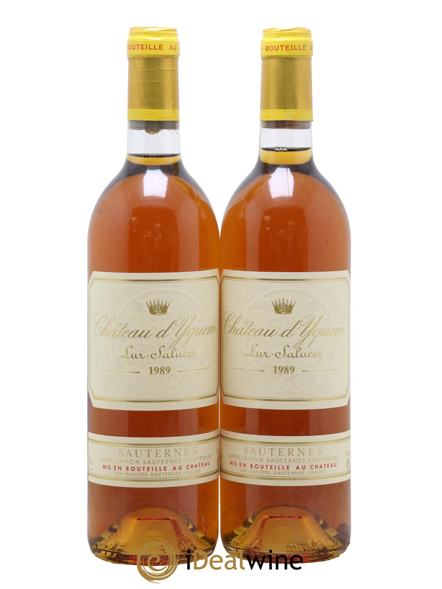 Château d' Yquem 1er Cru Classé Supérieur 1989 - Posten von 2 Flaschen - 0