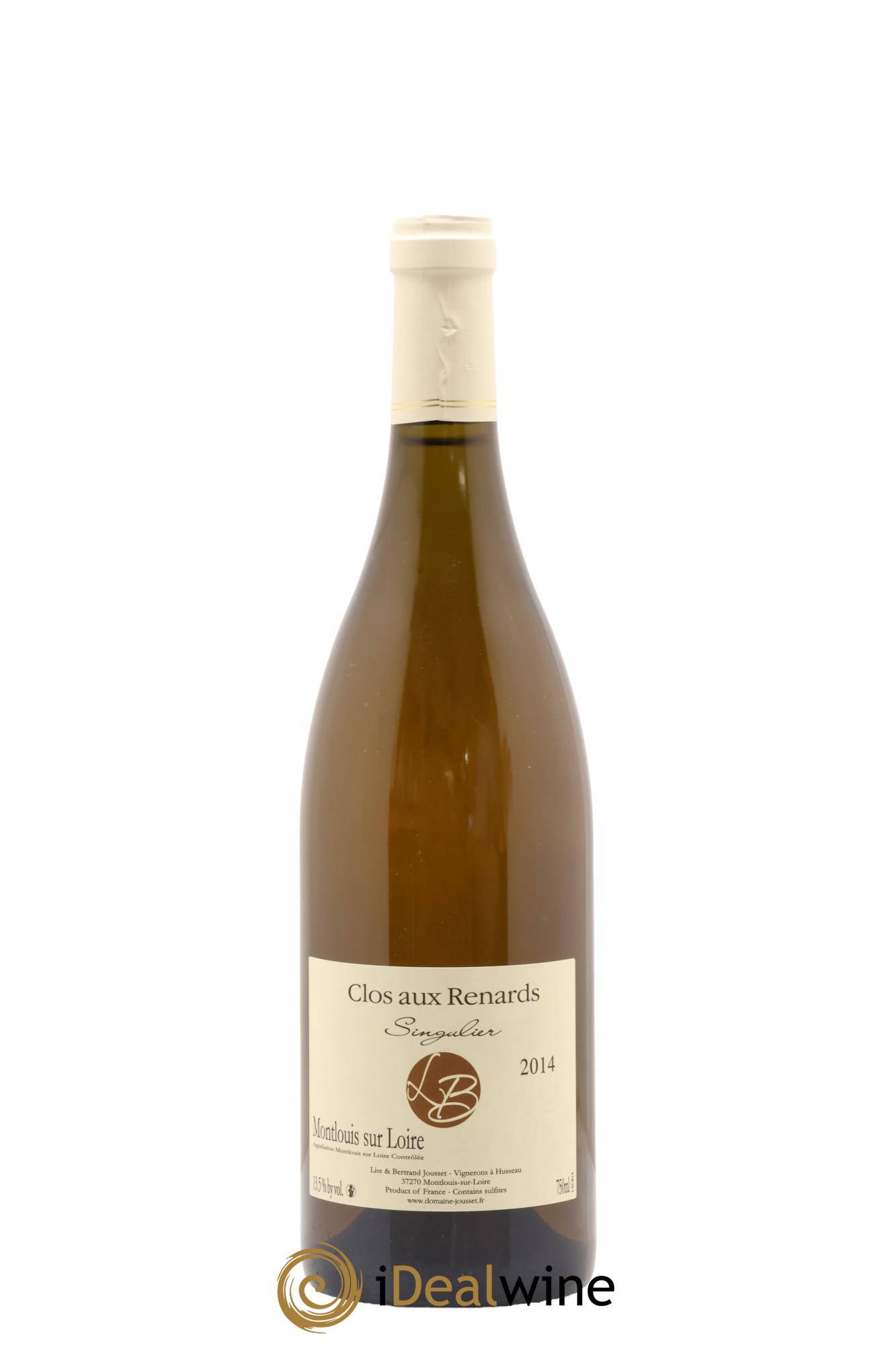 Montlouis-sur-Loire Clos aux Renards Singulier Lise et Bertrand Jousset 2014 - Lot of 1 bottle - 0