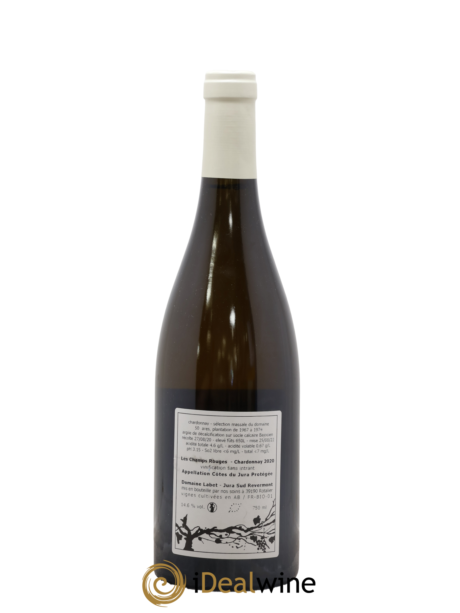 Côtes du Jura Chardonnay Les Champs Rouges Romain - Julien - Charline Labet 2020 - Posten von 1 Flasche - 1