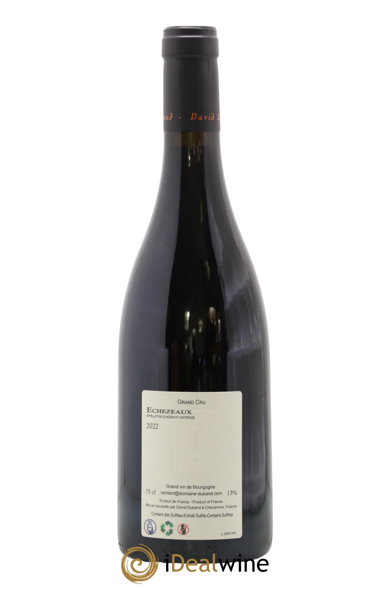 Echezeaux Grand Cru David Duband (Domaine) 2022 - Lot de 1 bouteille - 1