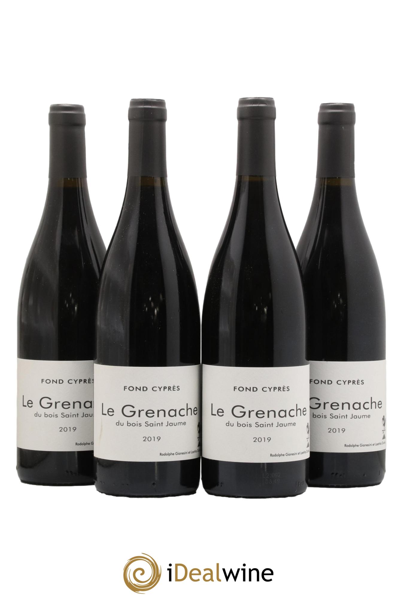 Vin de France Grenache du Bois Saint Jaume Domaine Fond Cyprès 2019 - Lot de 4 bouteilles - 0