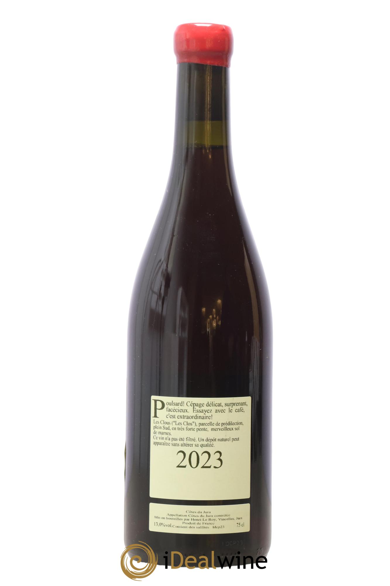 Côtes du Jura Poulsard Les Clous Domaine de l'Aigle à Deux Têtes 2023 - Lotto di 1 bottiglia - 1