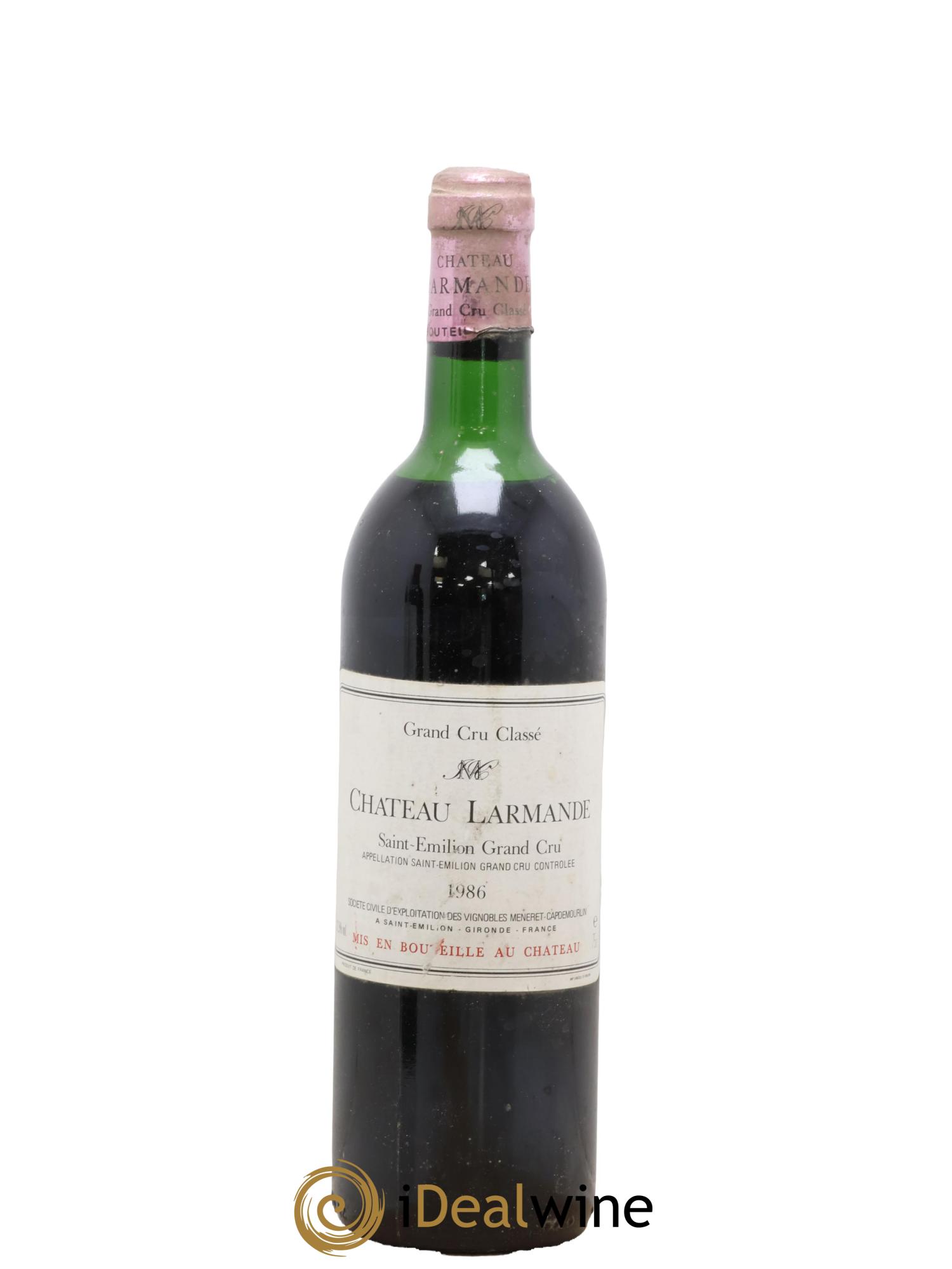 Château Larmande Grand Cru Classé 1986 - Lot de 1 bouteille - 0