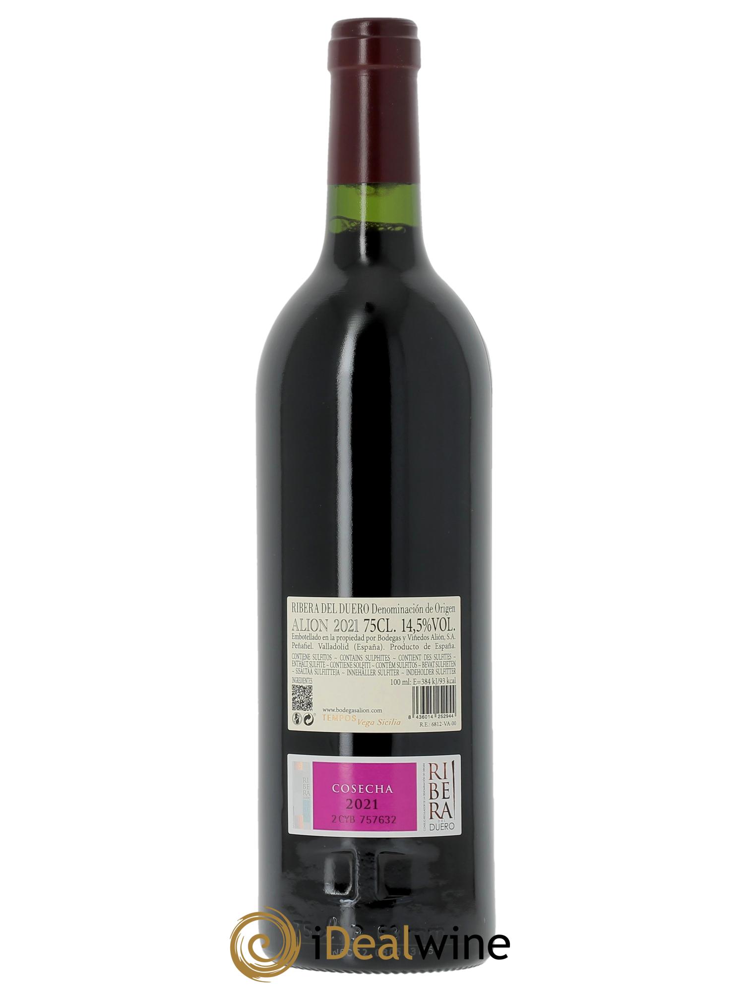 Ribera Del Duero DO Vega Sicilia Alion Famille Alvarez  2021 - Lot of 1 bottle - 1
