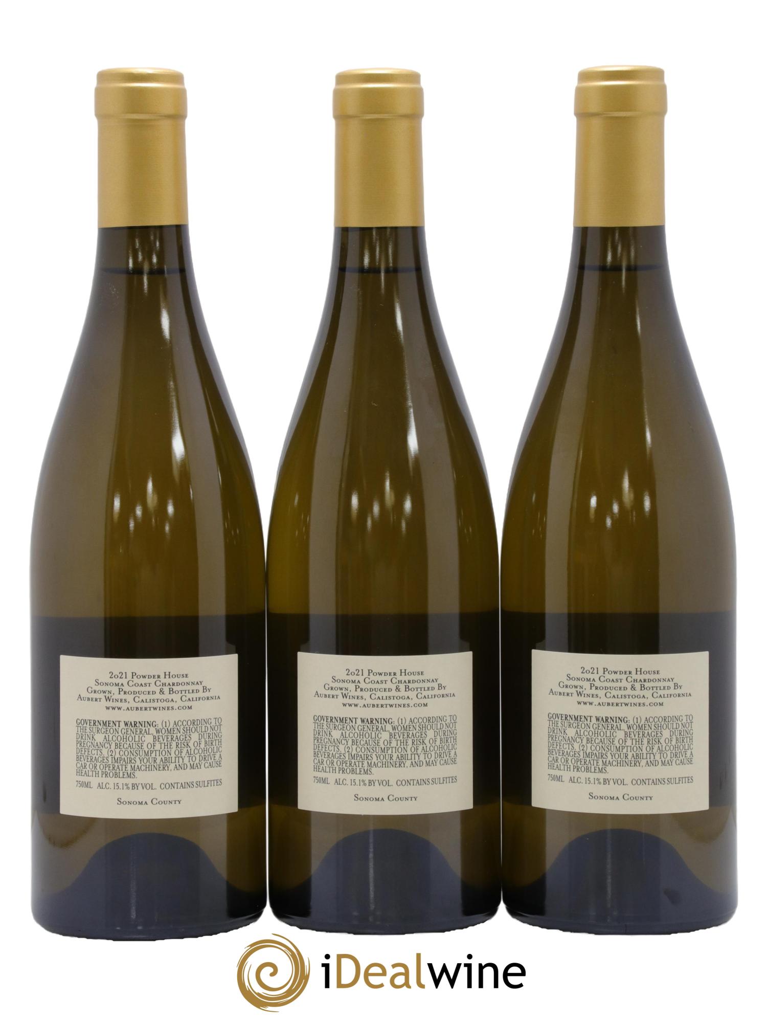 USA California Sonoma Coast Powder House Aubert 2021 - Lot de 3 bouteilles - 1