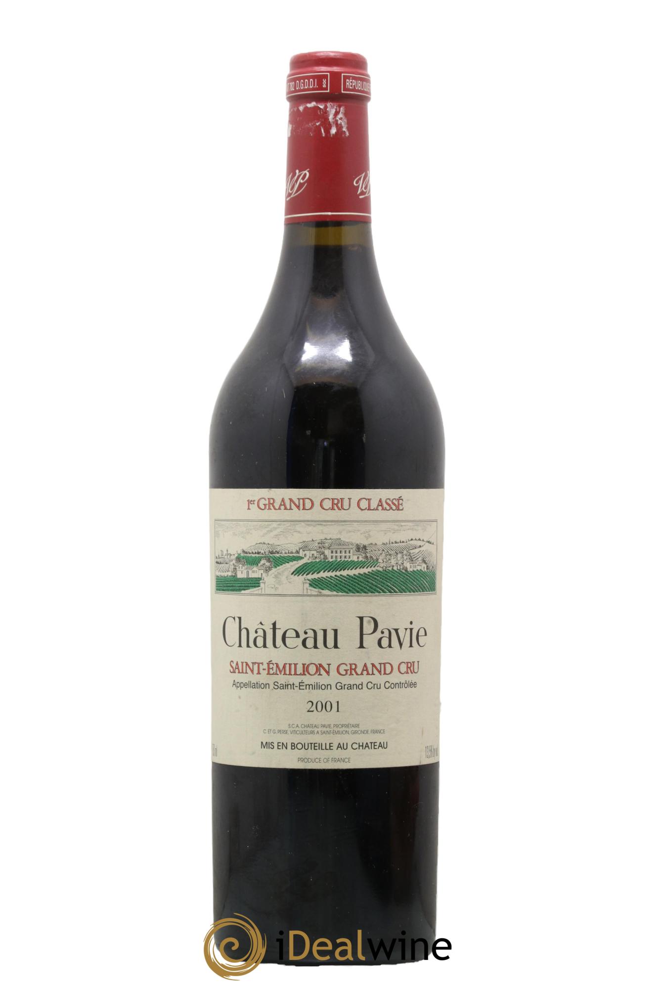 Château Pavie 1er Grand Cru Classé A 2001 - Lot de 1 bouteille - 0