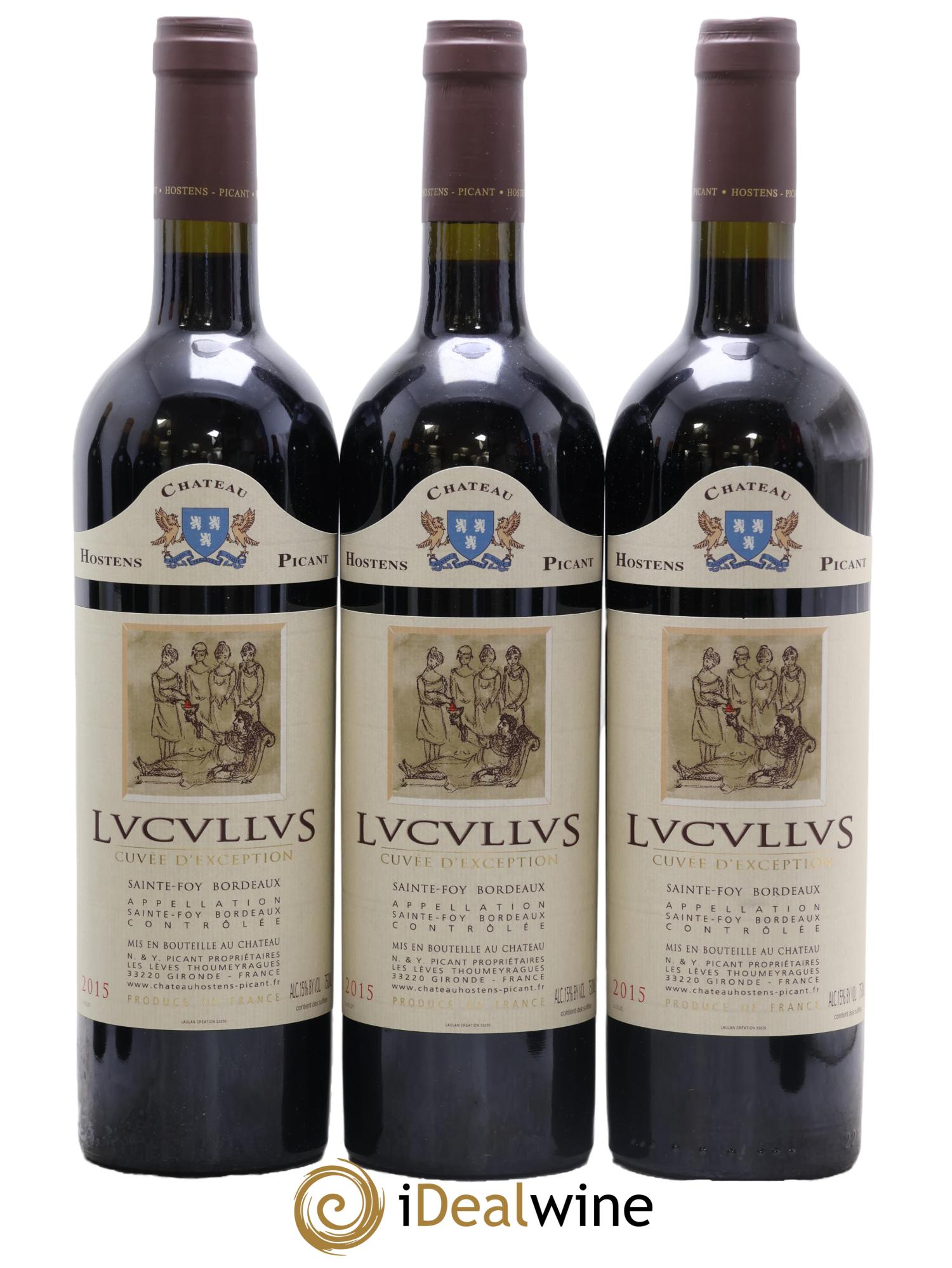 Château Hostens-Picant Lucullus 2015 - Lot de 3 bouteilles - 0