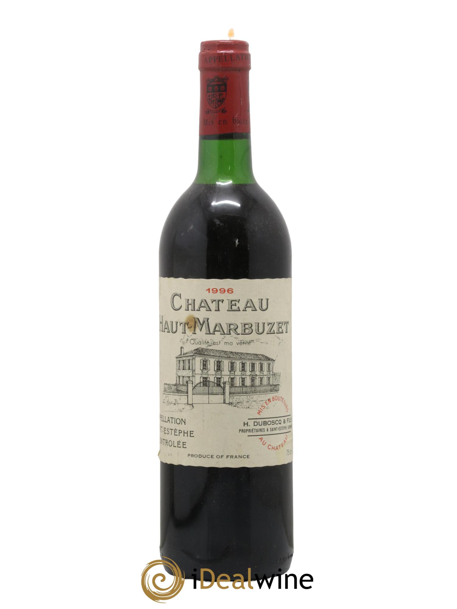 Château Haut Marbuzet 1996 - Lot de 1 bouteille - 0