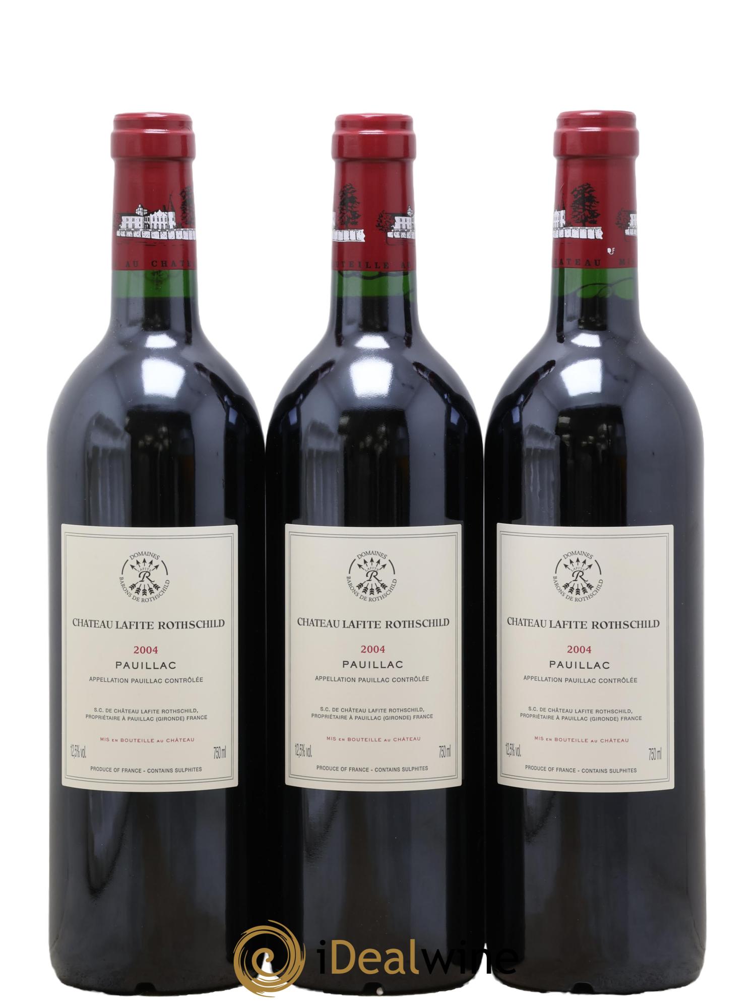 Château Lafite Rothschild 1er Grand Cru Classé 2004 - Posten von 3 Flaschen - 1