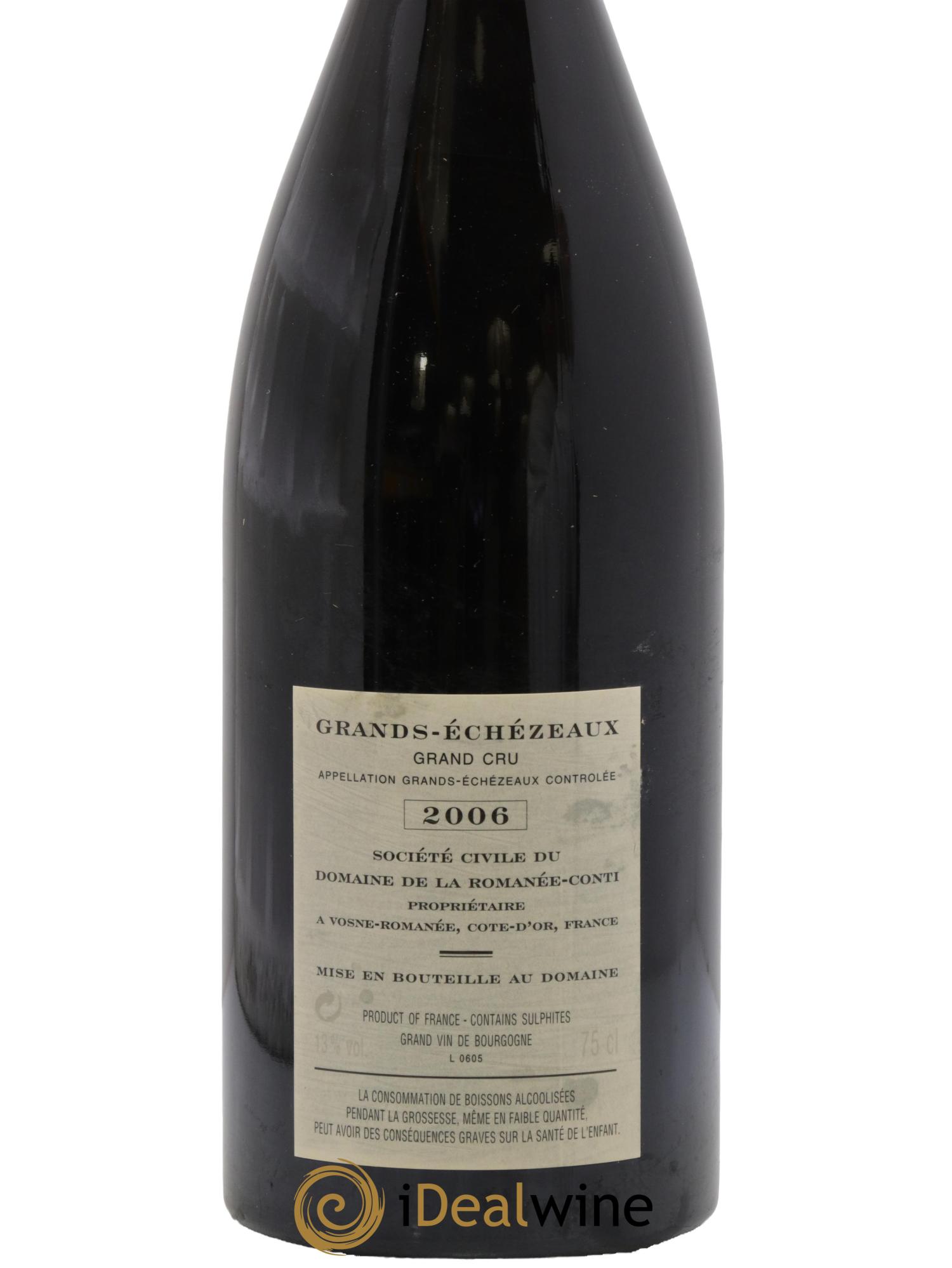 Grands-Echezeaux Grand Cru Domaine de la Romanée-Conti 2006 - Lotto di 1 bottiglia - 4